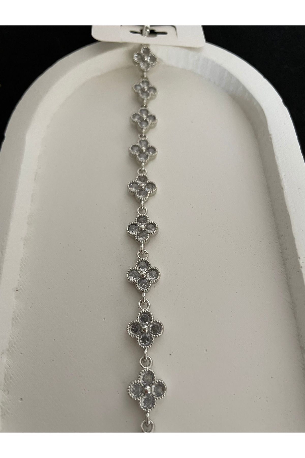 Luna Silver Cleef Model Yonca Taşlı Bileklik