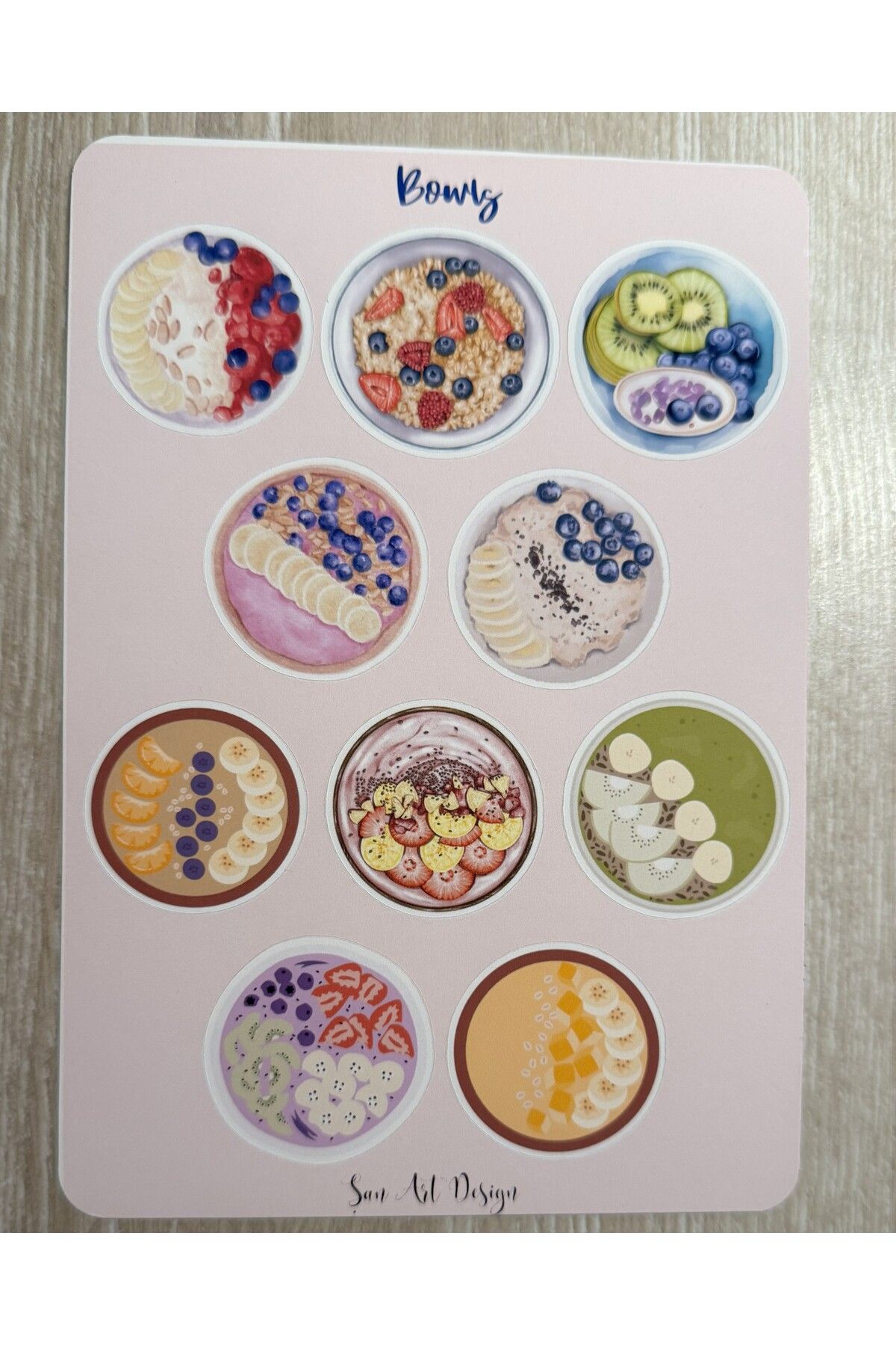 ŞAN ART DESİGN FOOD STİCKER 3 LÜ SET
