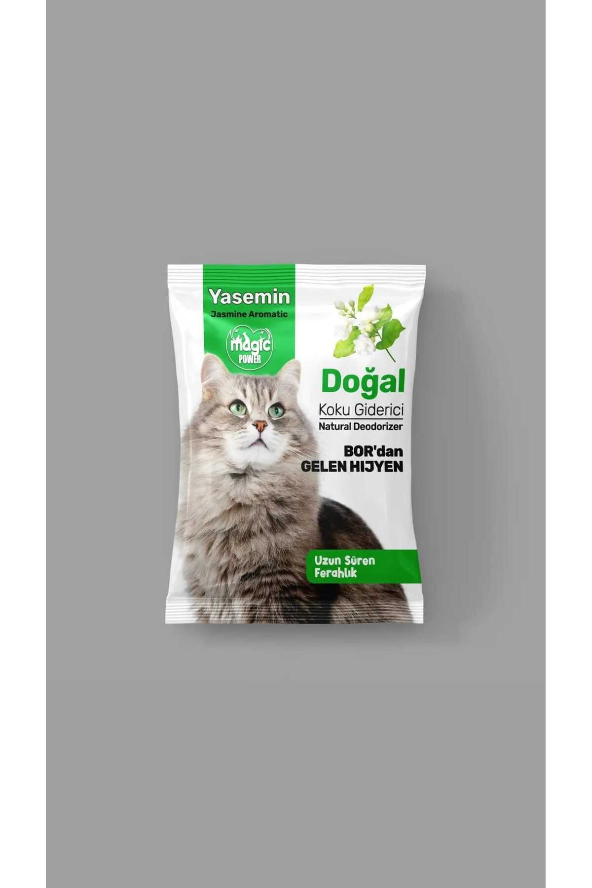 Magic Power Yasemin Aromalı Kedi Kumu Koku Giderici 25g Şase | Bor & Aktif Karbon | Doğal ve Hijyenik Formül