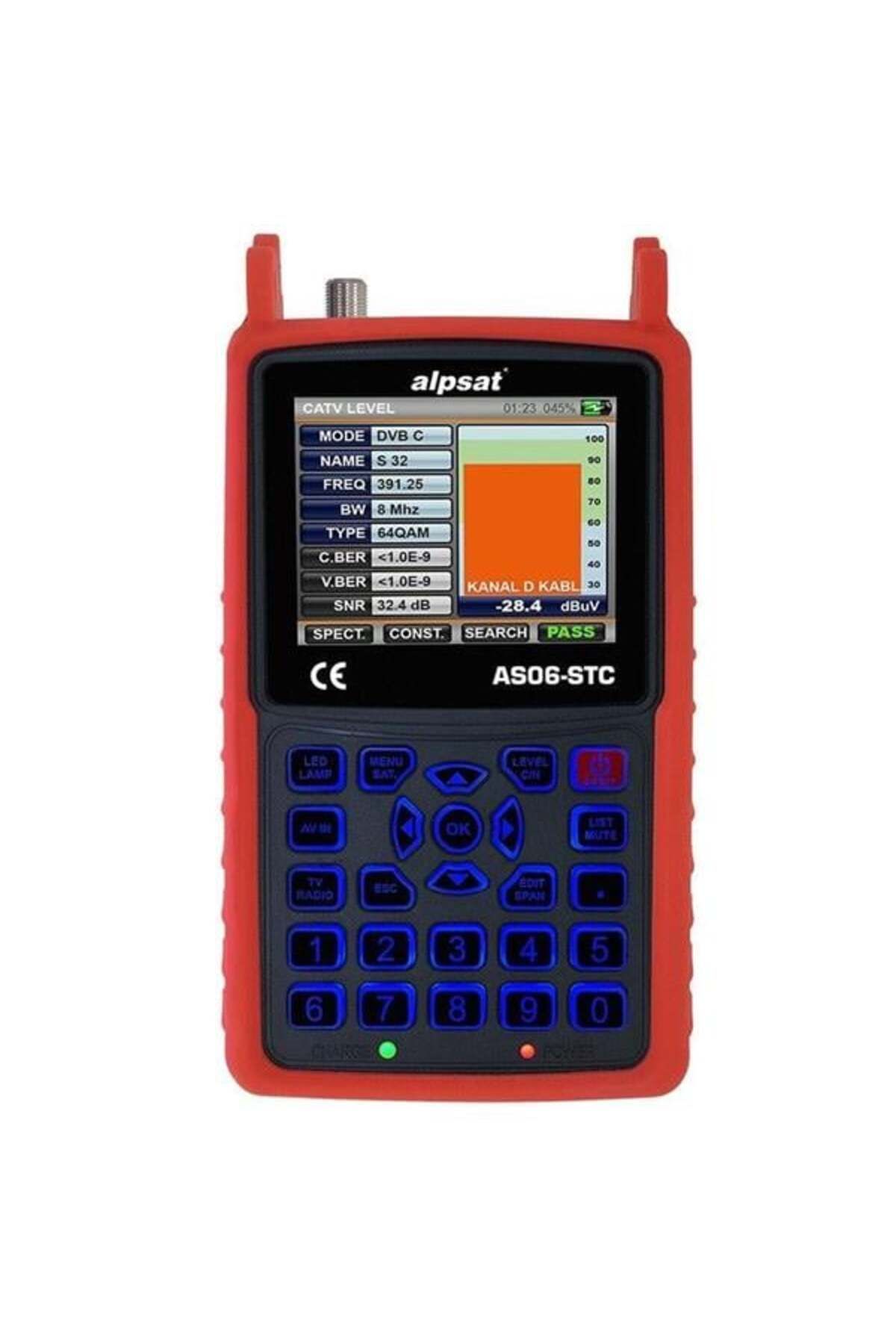 Pİ GLOBAL Alpsat As06-Stc Satfinder 6 Hd Slim Görüntülü Uydu Bulucu-Ahd Test Cihazı