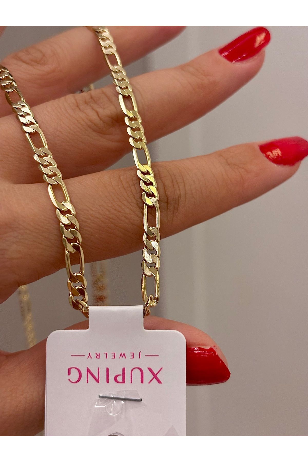 Butik XUping gold renk figaro zincir kolye