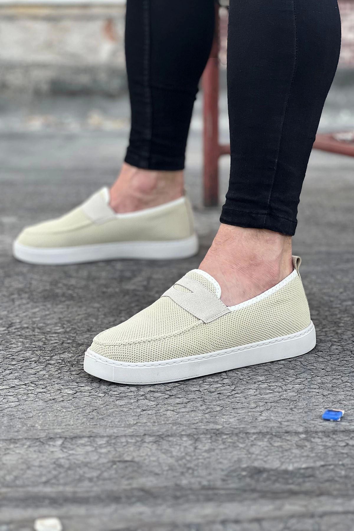 ZORM Bej Triko Erkek Casual Ayakkabı
