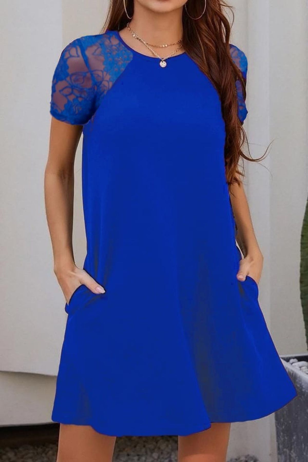 velmorafashion Kol Dantel Viskon Elbise