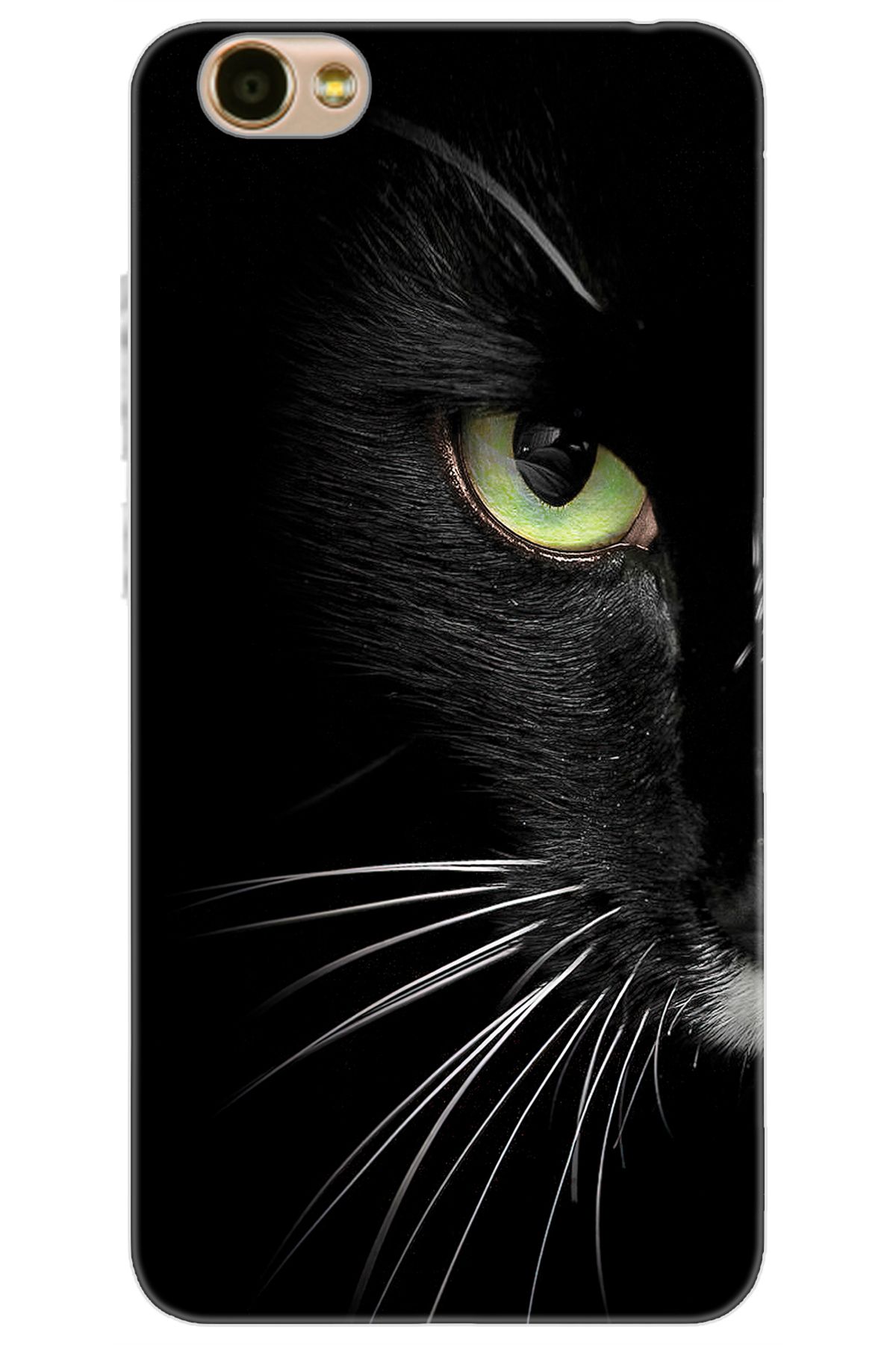 Ceppare Vestel Venüs E3 Uyumlu Kılıf Desen Baskılı Silikon Siyah Kedi STK:482 CP-TM7ePOP