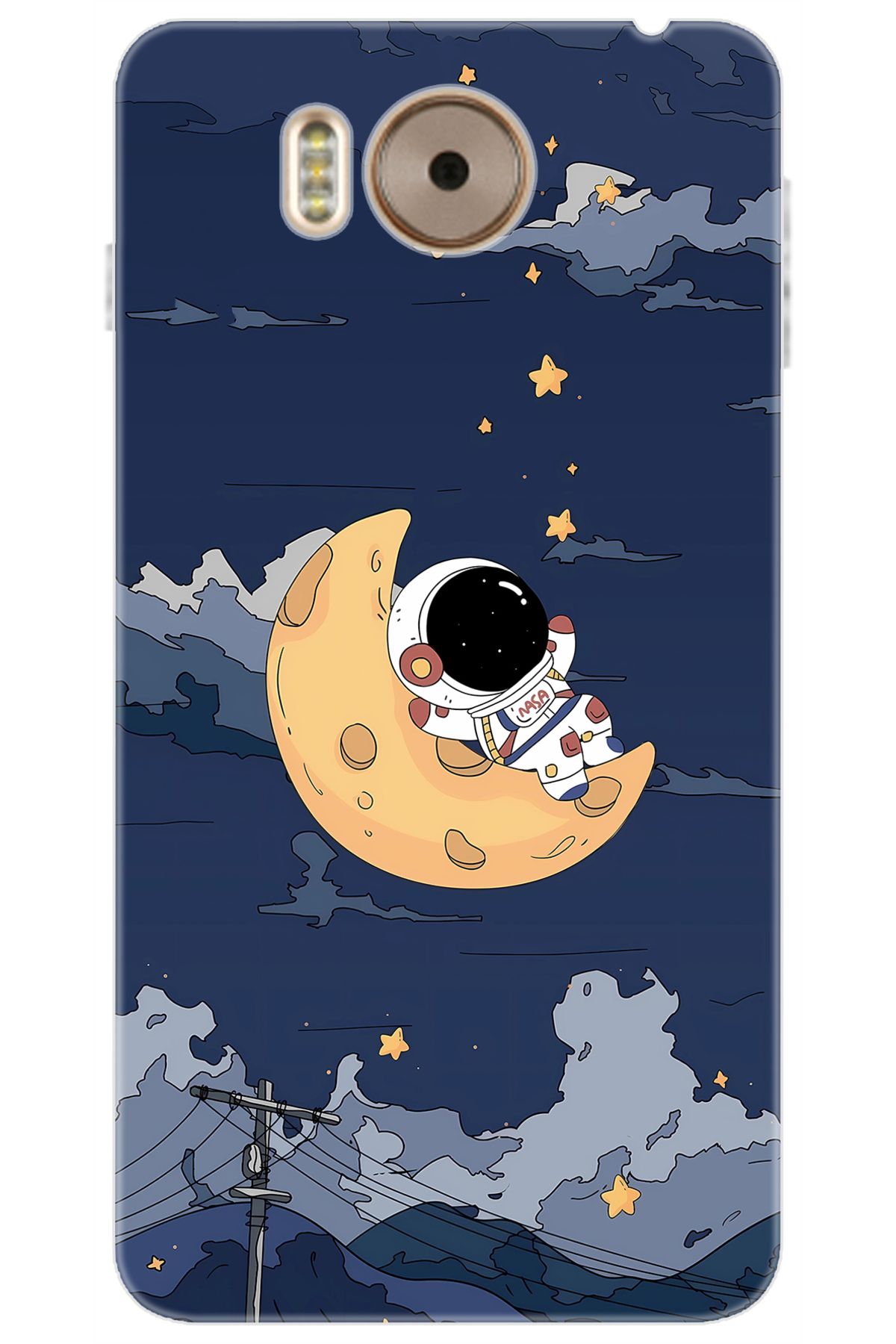 Ceppare Vestel Venüs V3 5580 Uyumlu Kılıf Desen Baskılı Silikon Astronot STK:684 CP-ozjPaDT