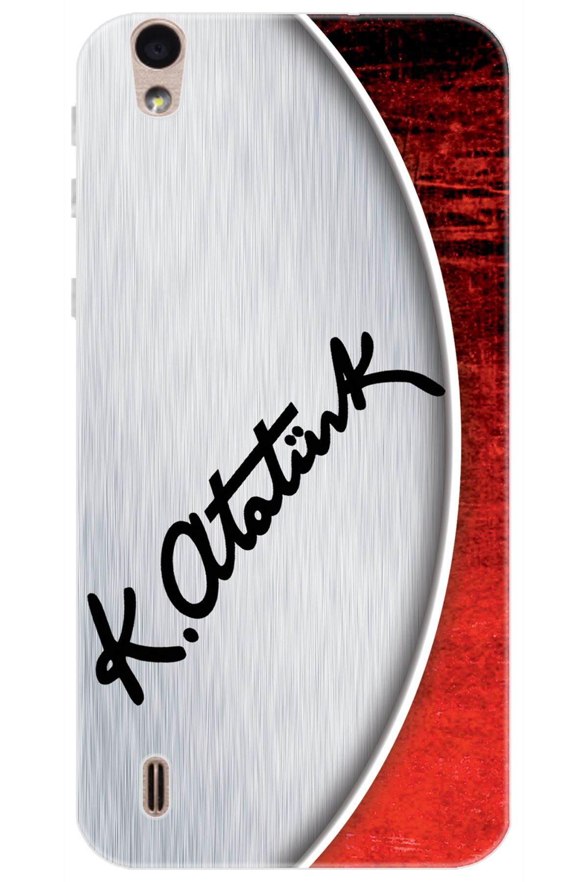 Ceppare Vestel Venüs 5000 Uyumlu Kılıf Desen Baskılı Silikon Atatürk İmzası STK:393 CP-HebvovV