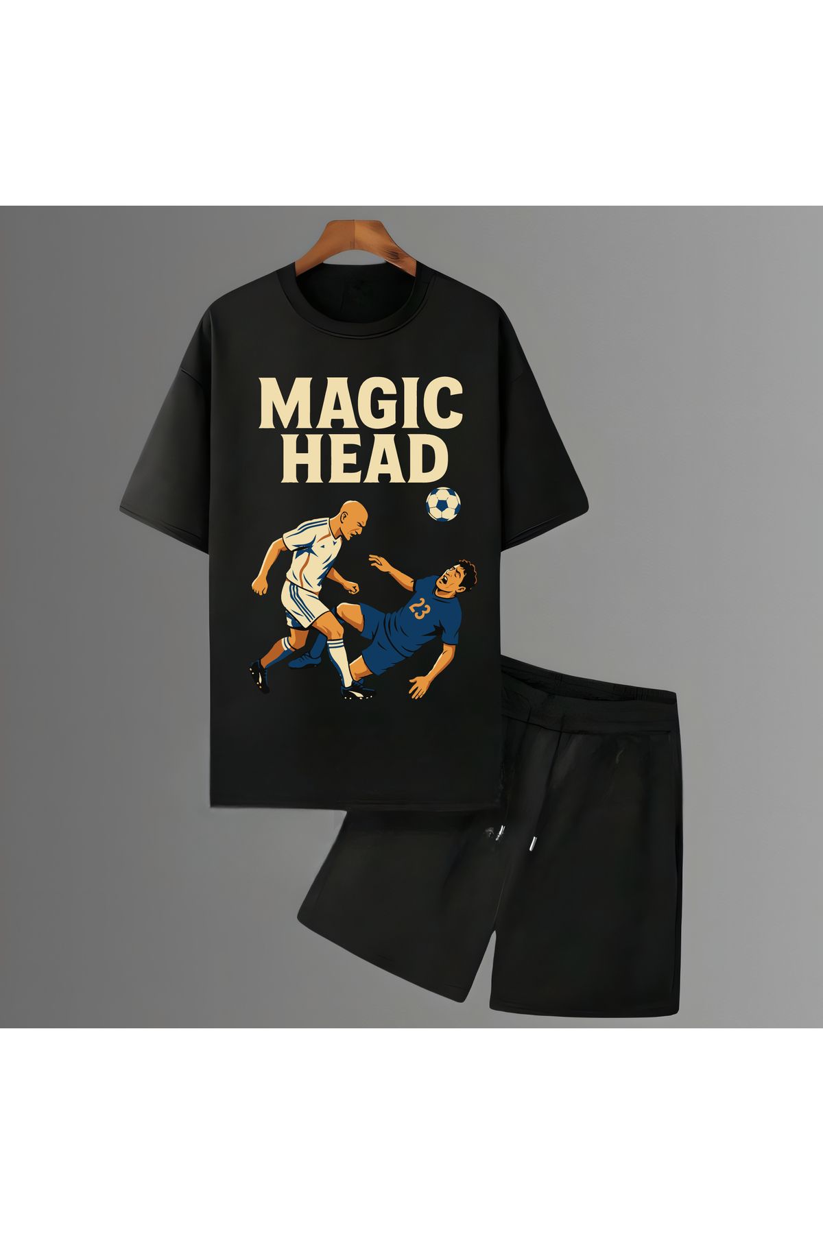Biy Store Zidane sihirli kafası Materazzi milli takım forma unisex tişört kısa kollu t-shirt şort takımı