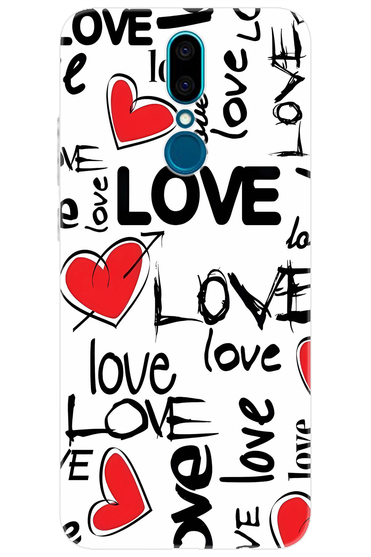 Ceppare Vestel Venüs V7 Uyumlu Kılıf Desen Baskılı Silikon Love Kalpler STK:638 CP-AMOCfyg