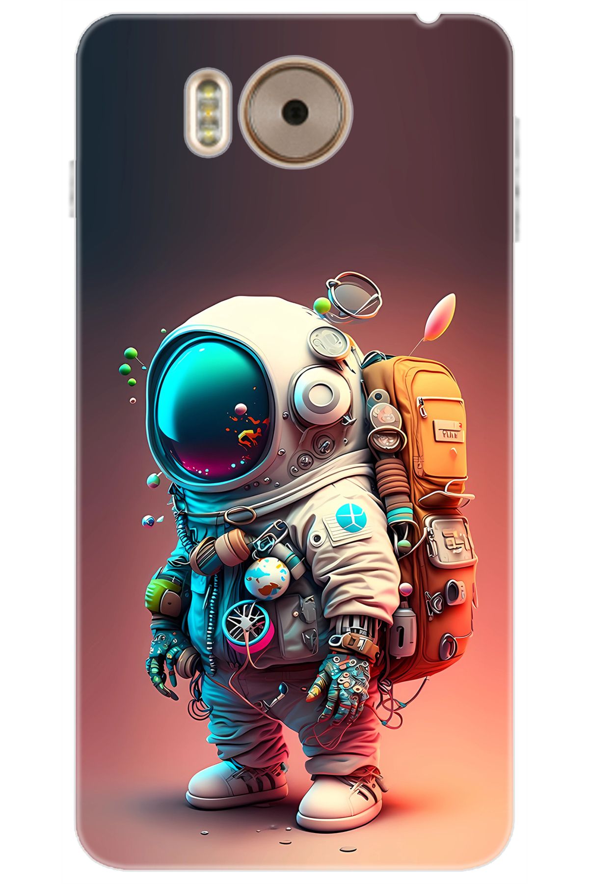 Ceppare Vestel Venüs V3 5580 Uyumlu Kılıf Desen Baskılı Silikon Astronot STK:682 CP-QTG9028