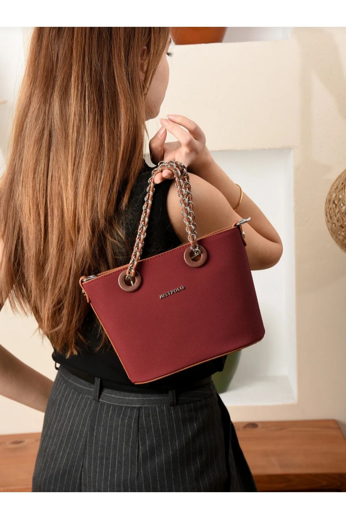 Just Polo bucket model women bag 21x16 cm
