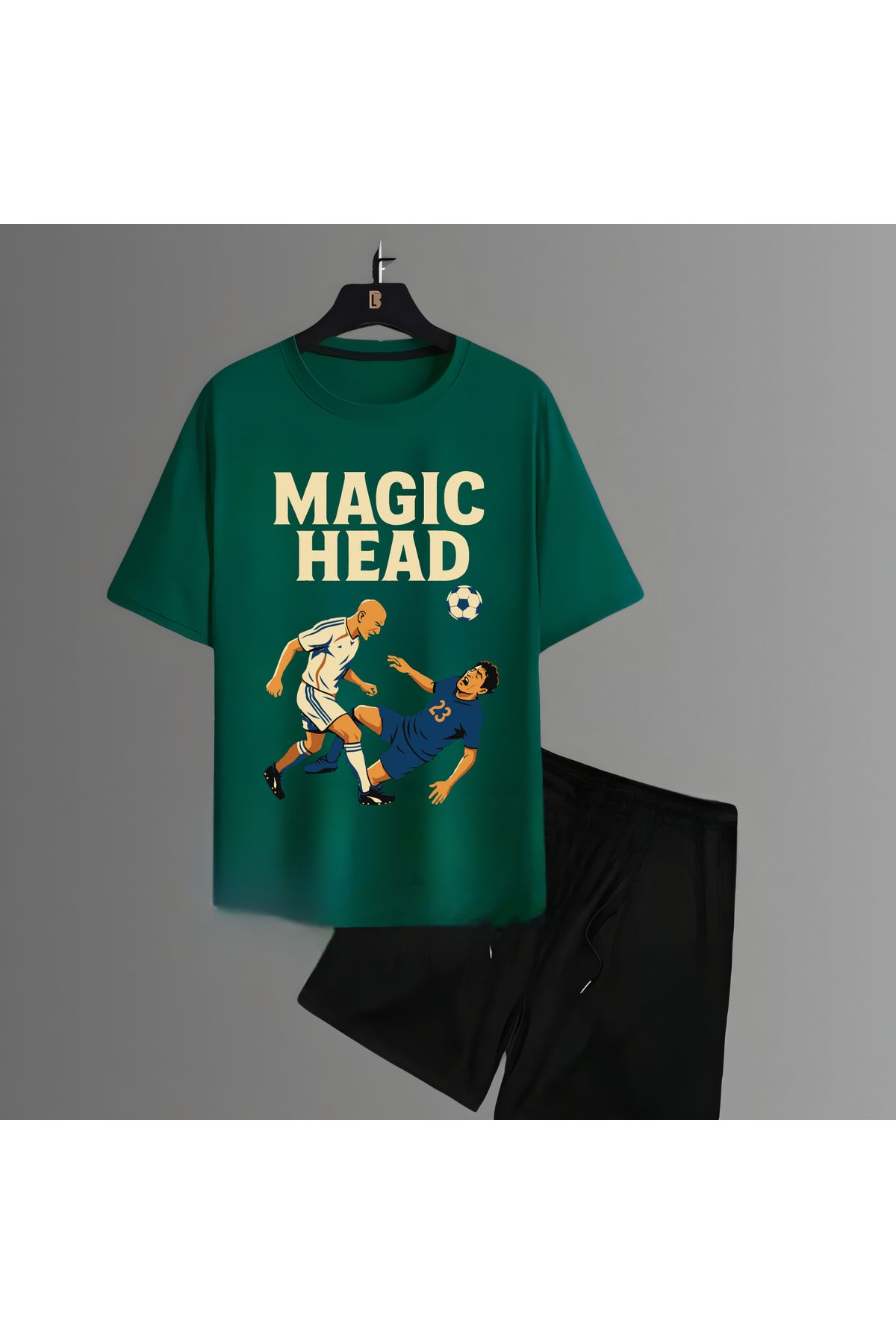 Biy Store Zidane sihirli kafası Materazzi milli takım forma unisex tişört kısa kollu t-shirt şort takımı