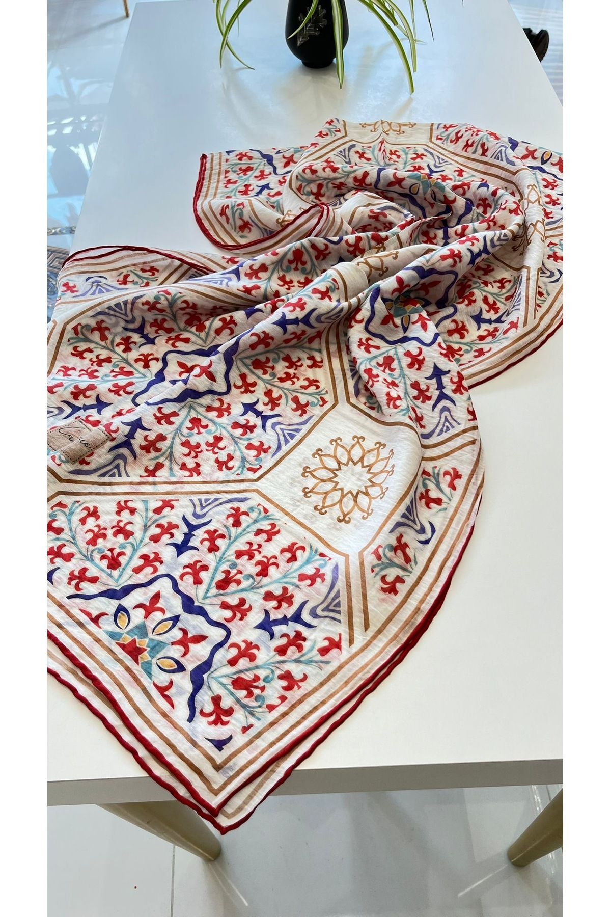 LA BOUTIQUE Bambu ipek pamuk yaz serinliği şal
