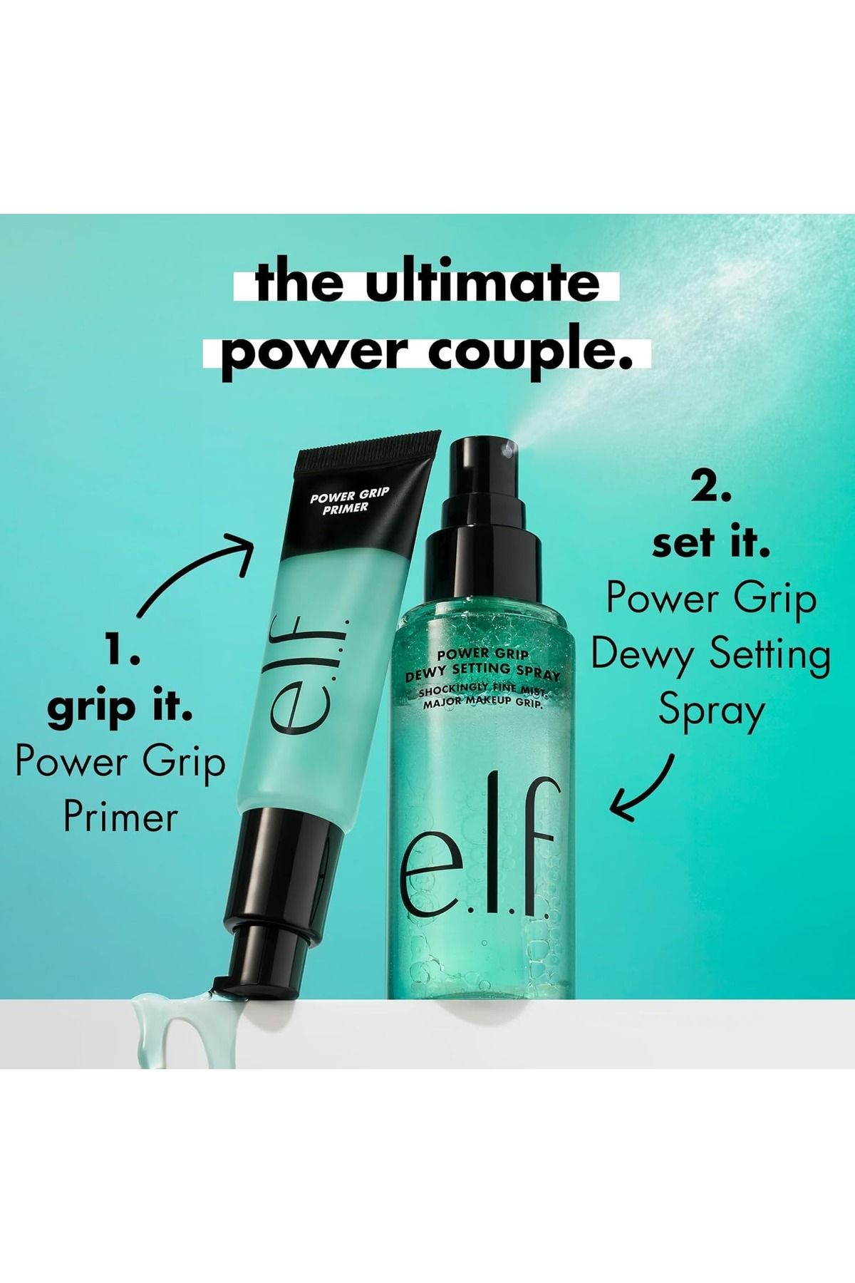 Alf-Dewy Power Grip Setting Spray Ultra-smooth, long-lasting formula locks in makeup for a wet finish 3