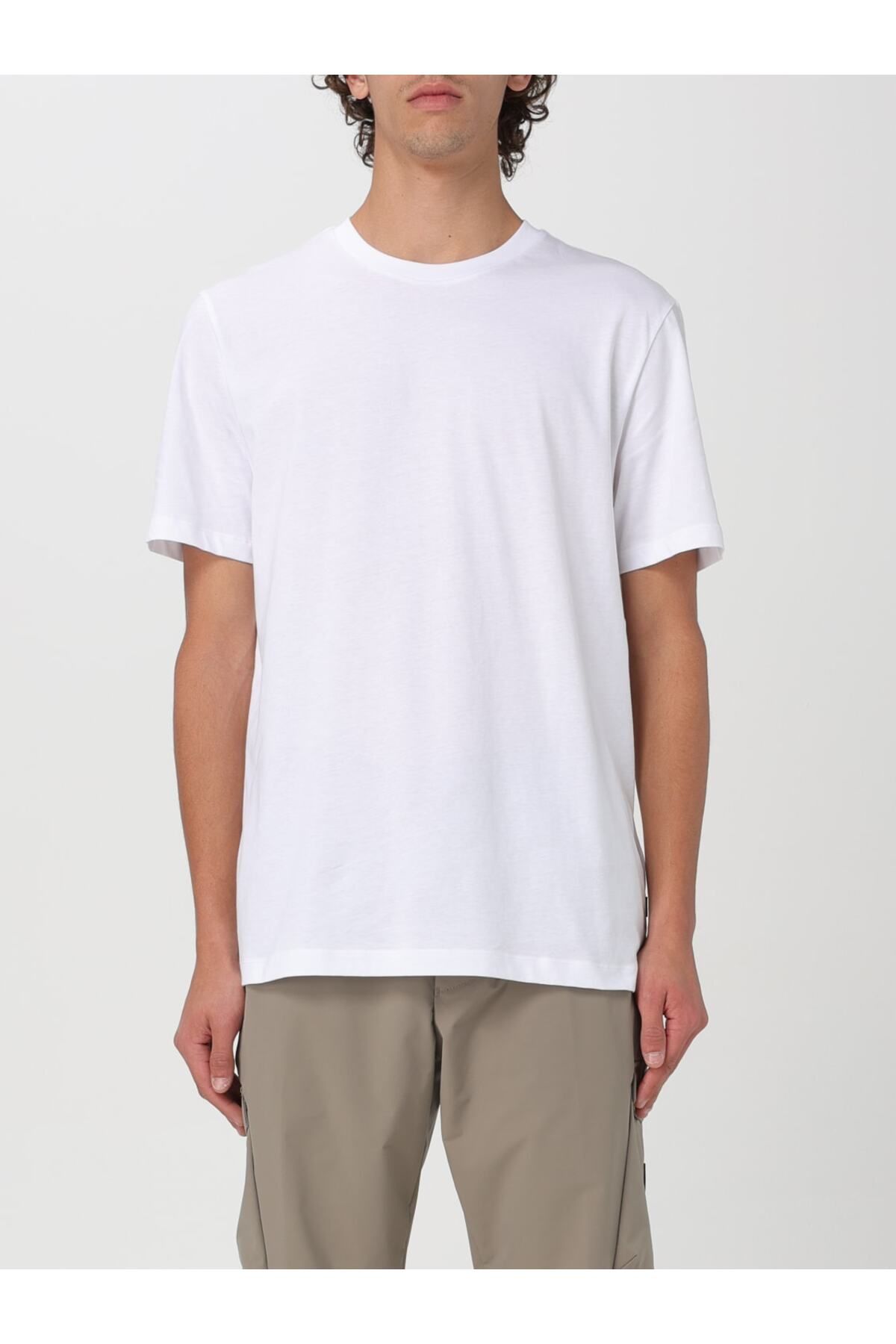 BOSS Erkek Regular Fit Pamuklu Yuvarlak Yakalı Kısa Kollu Beyaz T-Shirt 50468972-100