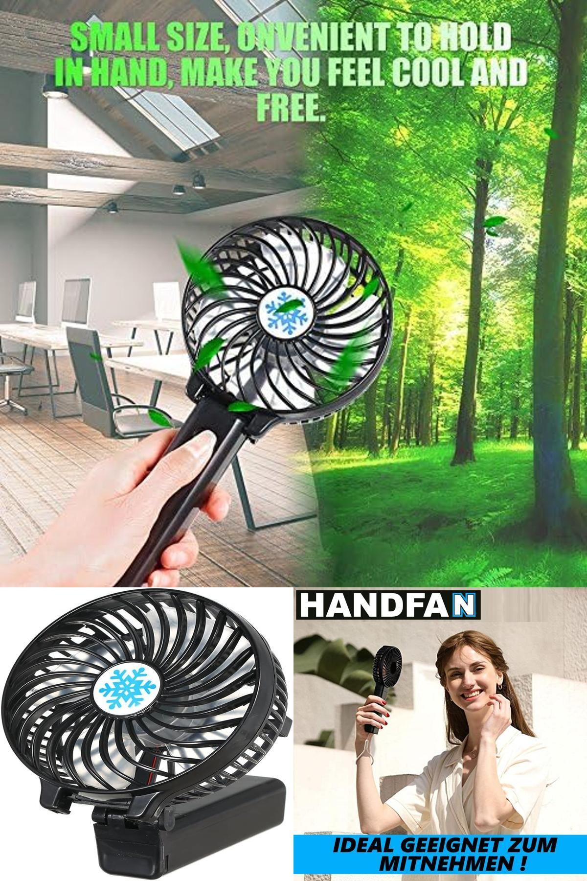 Midday 🌬️ Kompakt El Tipi Fan | Güçlü Hava Üfleme | USB Destekli | Masaüstü ve Dış Mekan Kullanımı