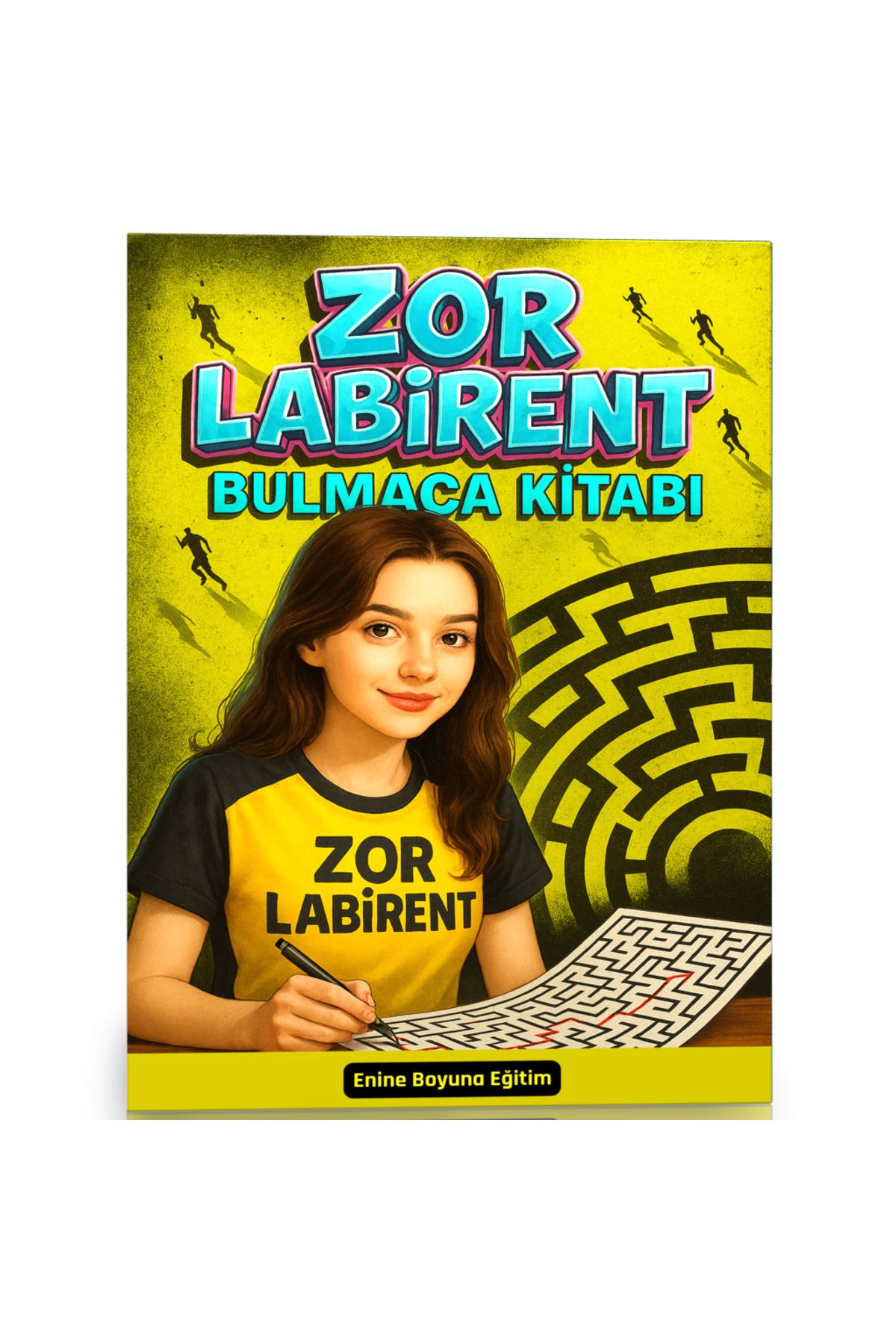 Enine Boyuna Eğitim Zor Labirent Bulmaca Kitabı (70 Süper Labirent)