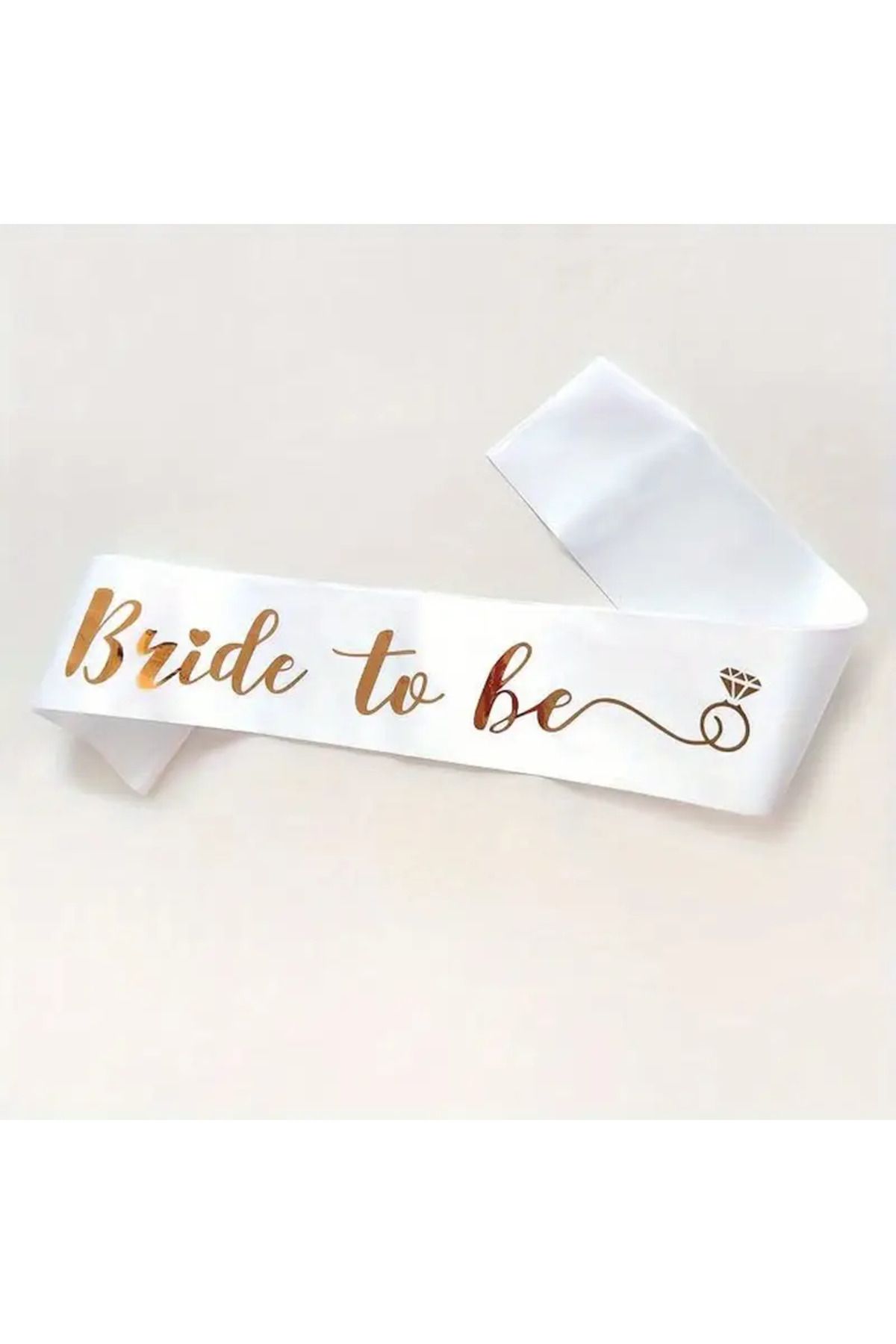 CUGYPARTY BRİDE TO BE KUŞAK BEYAZ / GOLD YAZI