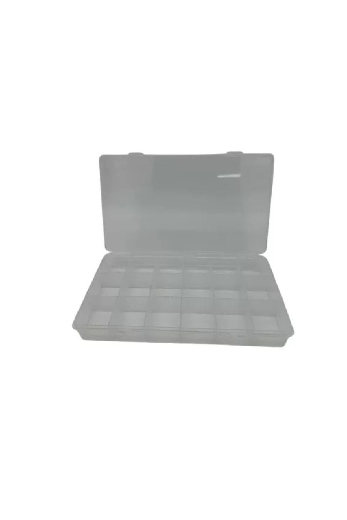 maarketim Organizer Plastik Kutu Box 18 Sabit Bölmeli 145x255x35mm