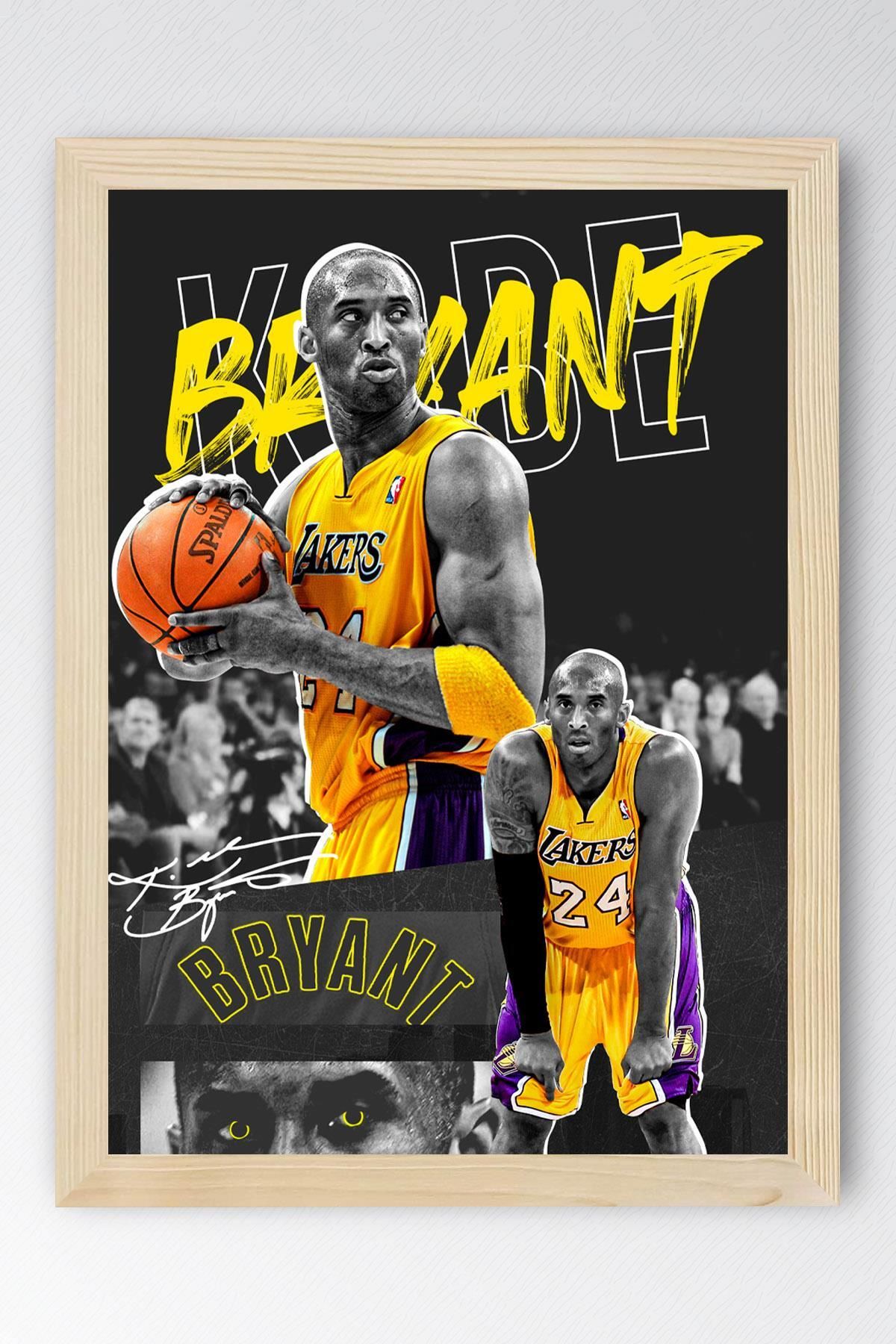 Saturn Kobe Bryant Çerçeveli Tablo - Los Angeles Lakers NBA Posteri Tablo