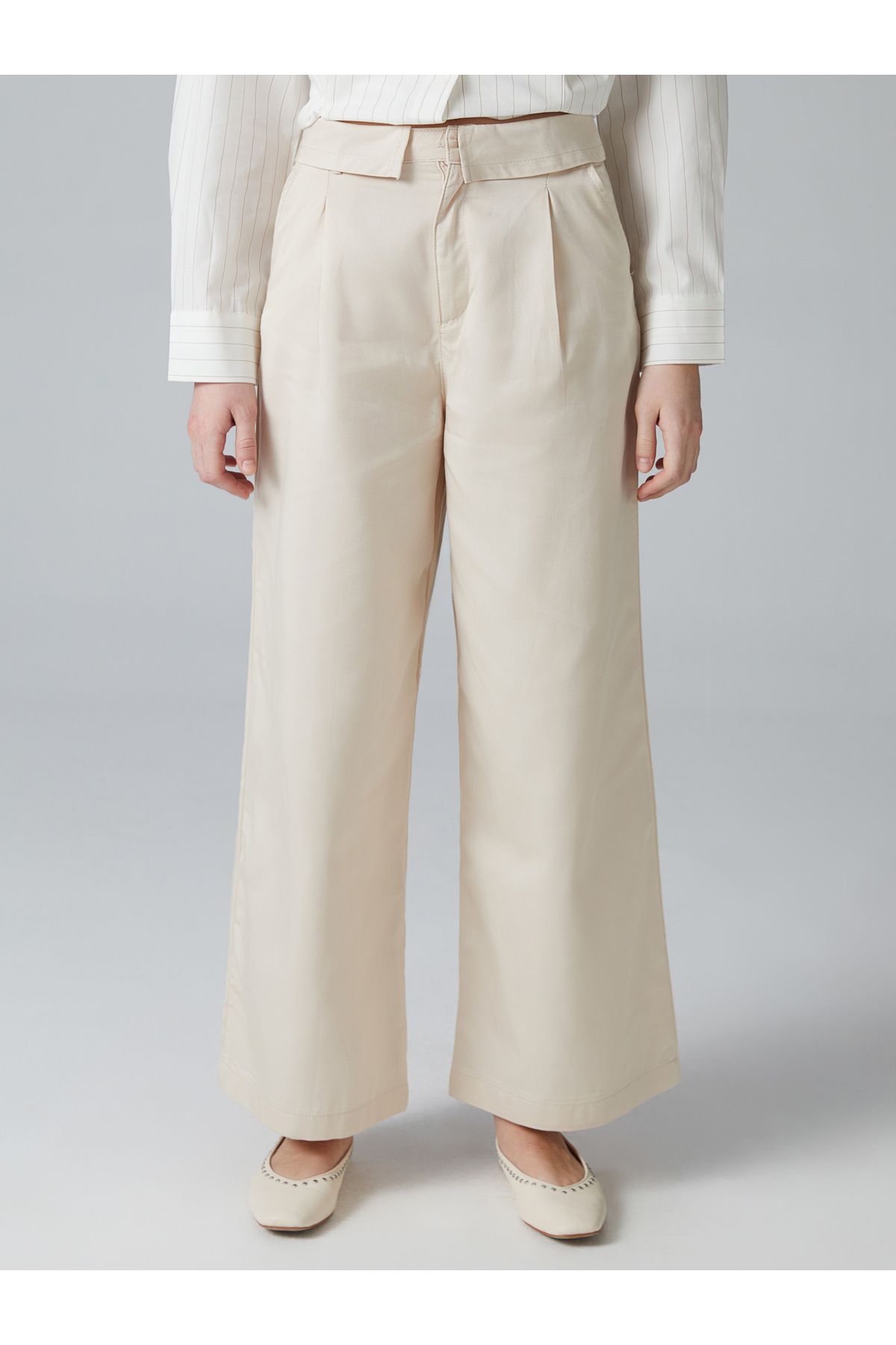LC Waikiki-Lcw Adjustable Elastic Waist Girl's Trousers 2