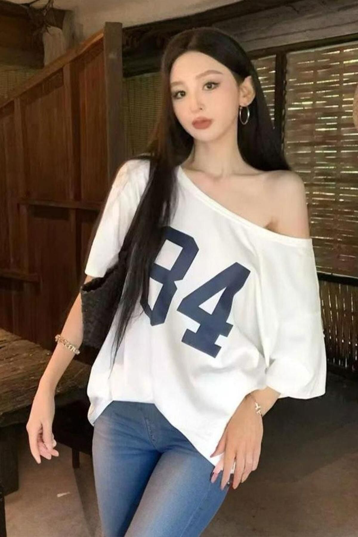 Pop Giyim American Retro No 84 Madonna Yaka Tişört