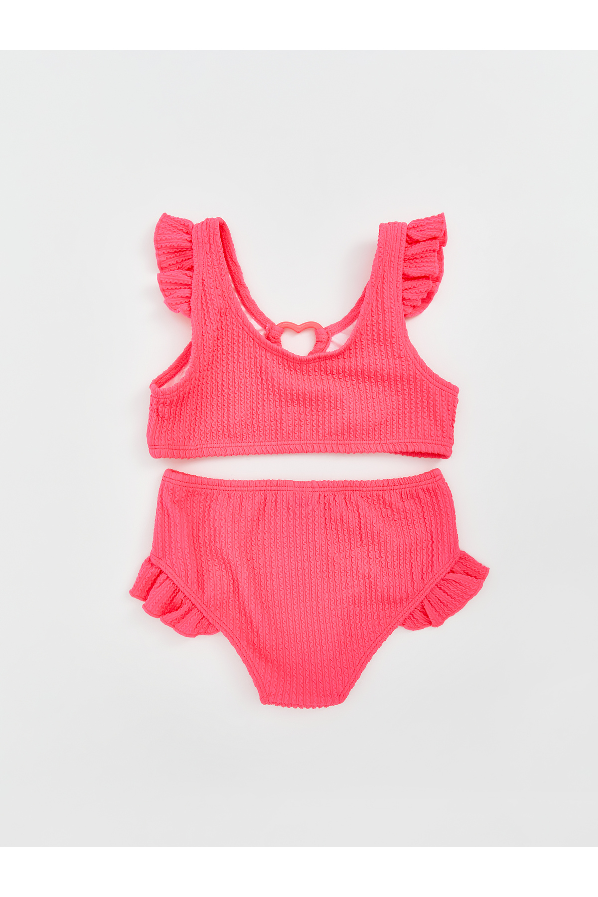 LC Waikiki U Yaka Dokulu Kız Çocuk Bikini Takım fotoğrafı 2 (önizleme)