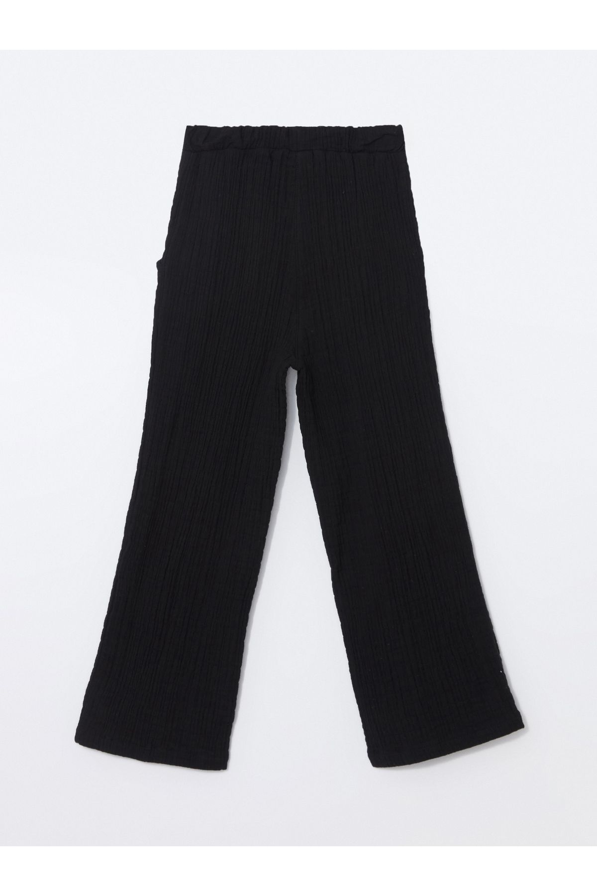 LC Waikiki-Strukturierte Mädchenhose mit elastischem Bund 3