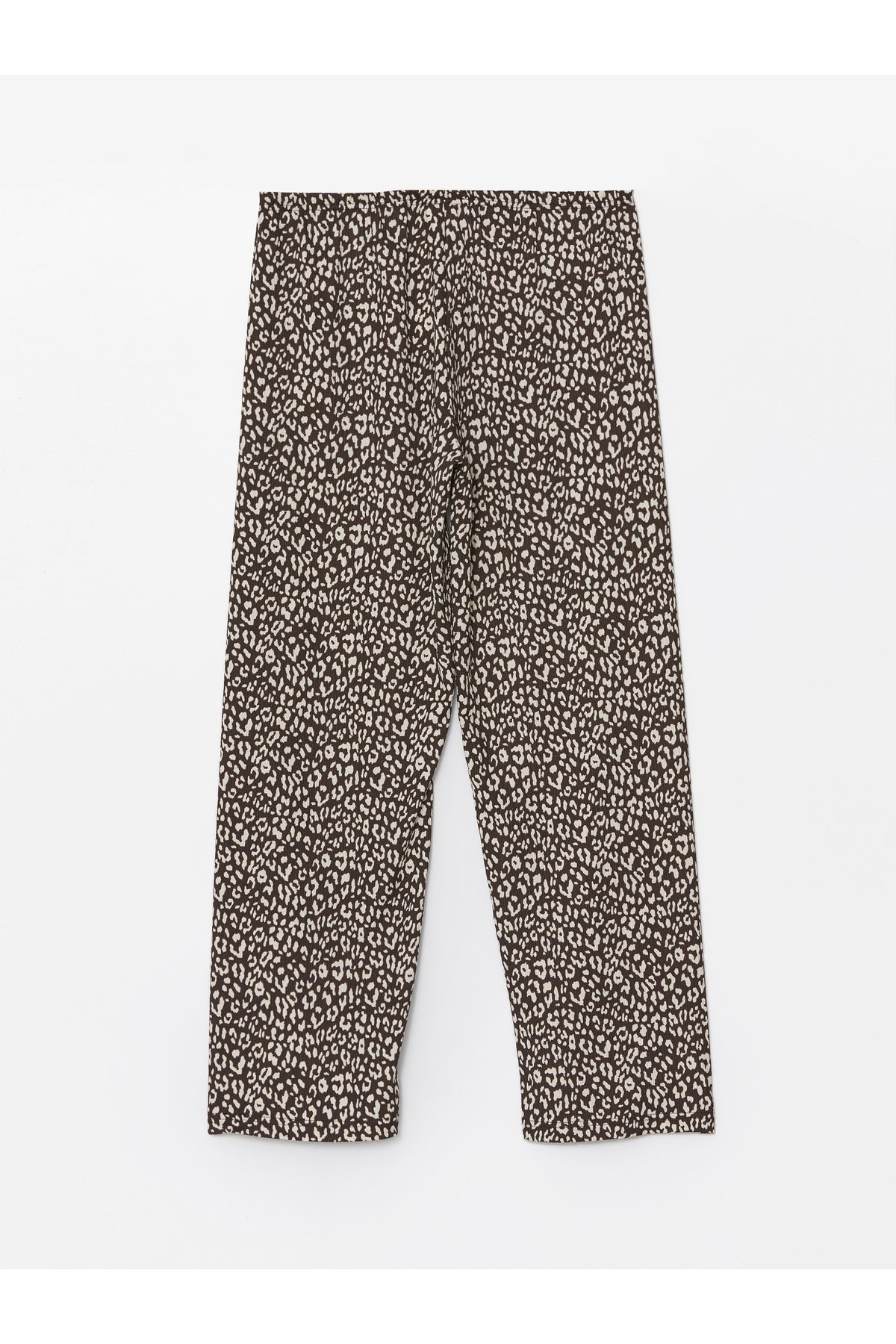 LC Waikiki-Patterned Comfortable Patterned Women's Trousers with Elastic Waist 6