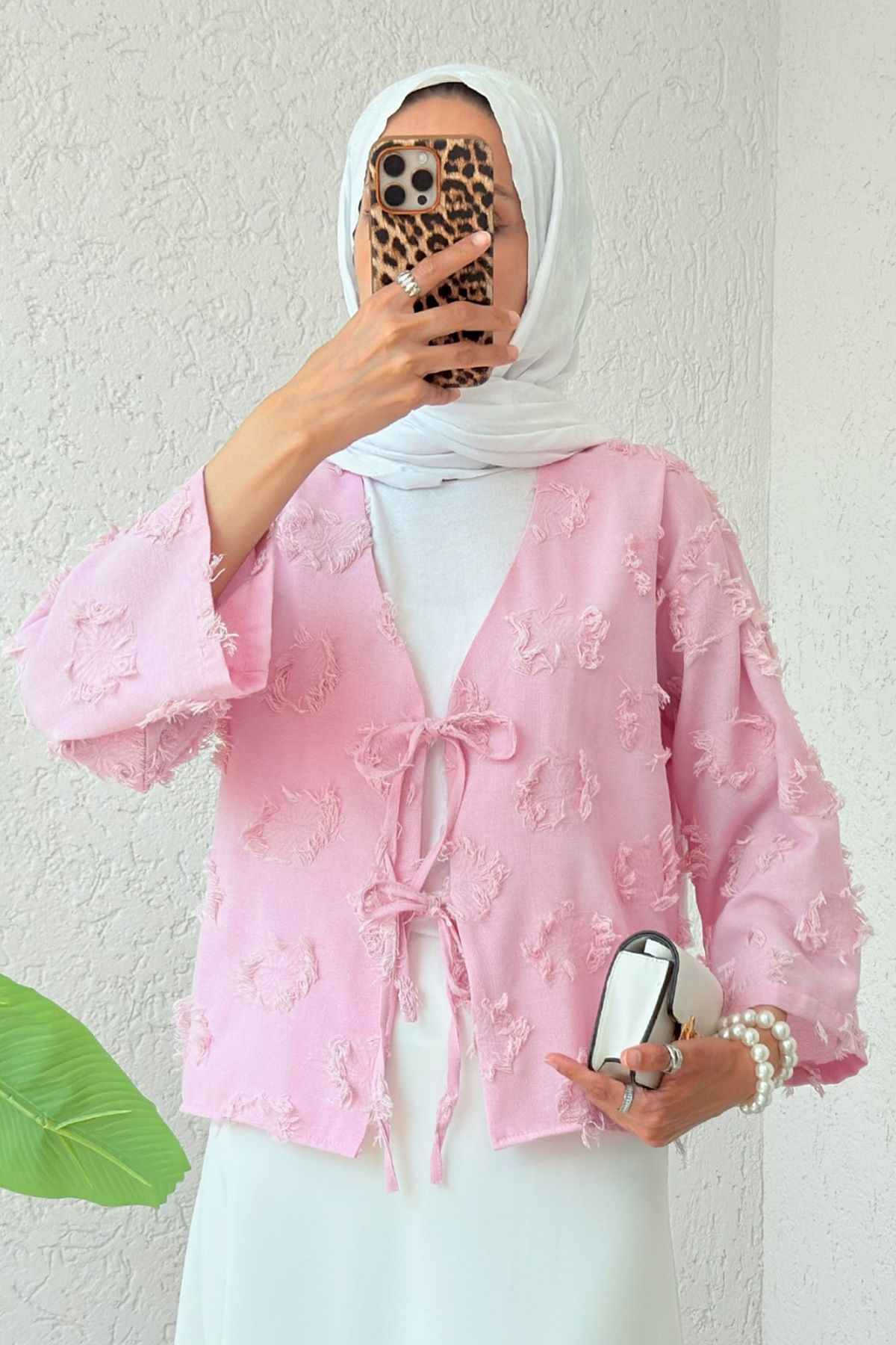 DPARİS Yama Yırtık Detaylı Kimono