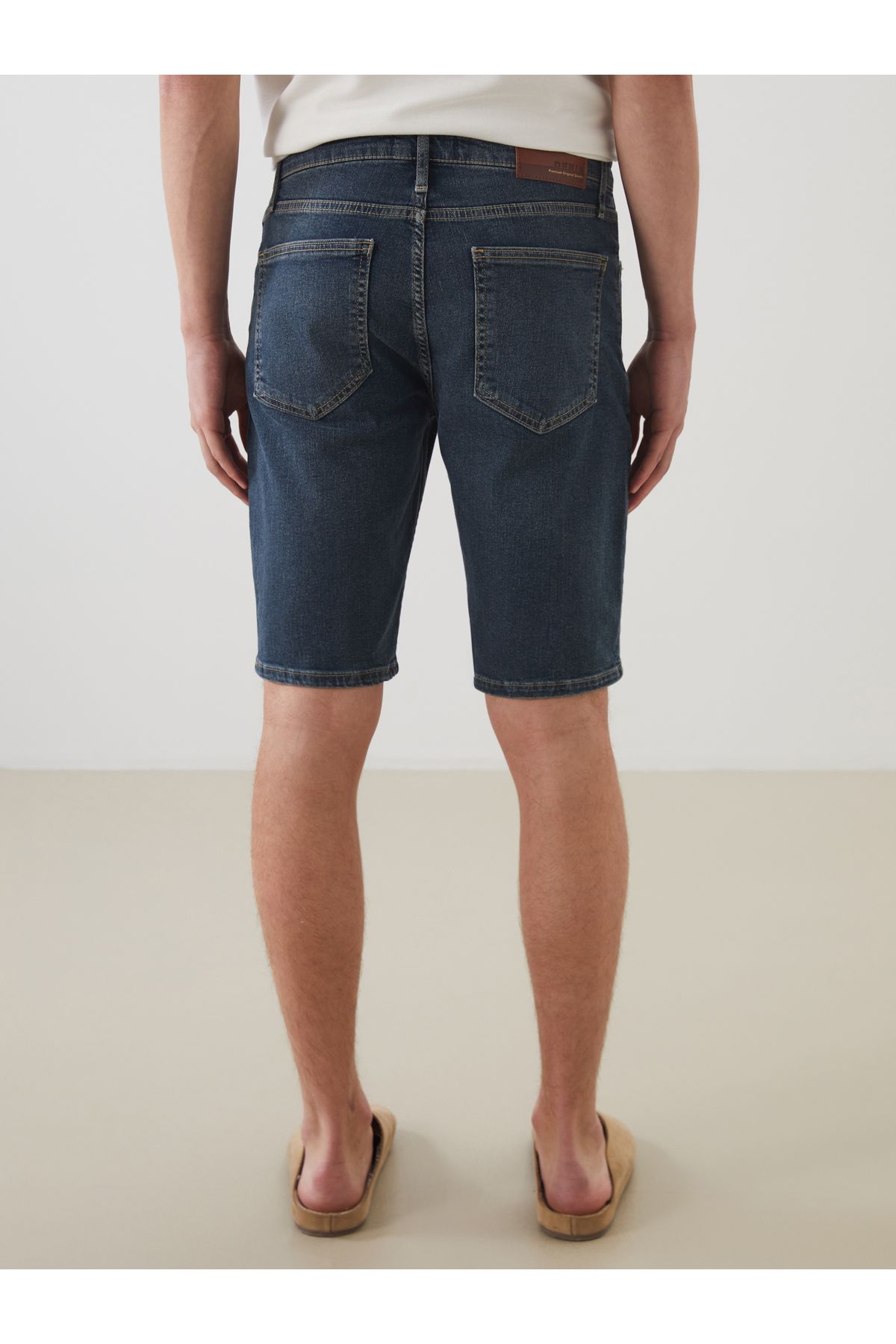 LC Waikiki-Ανδρικό τζιν σορτς Standard Fit 4