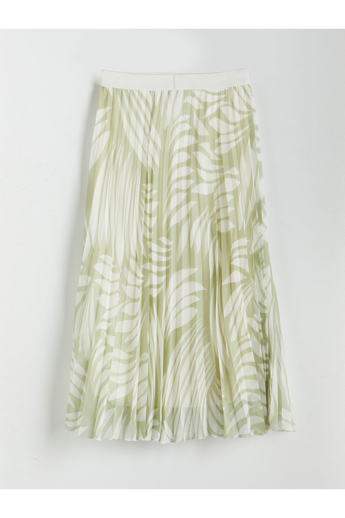 LC Waikiki-Patterned Chiffon Pleated Skirt with Elastic Waist 6