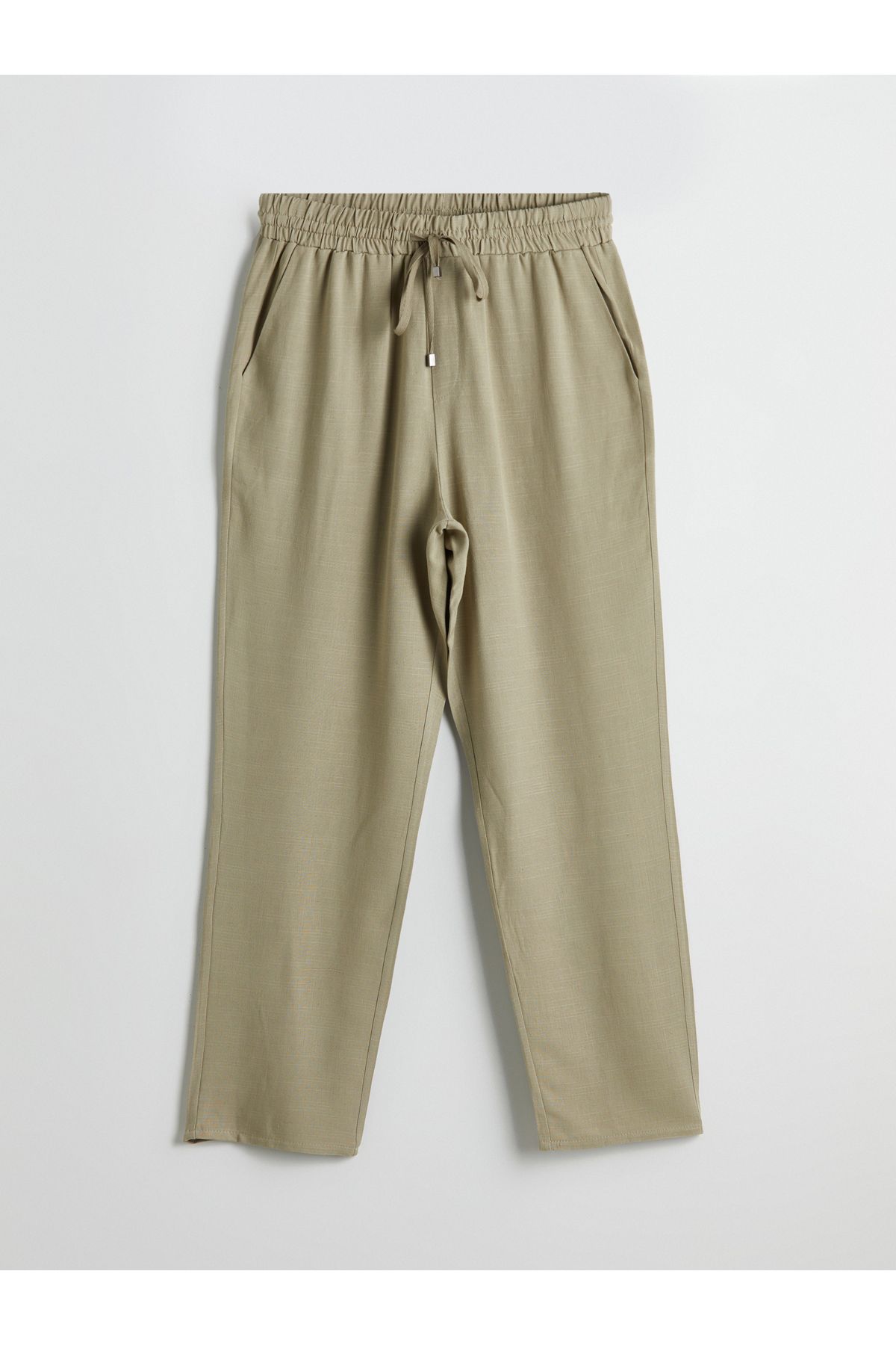 LC Waikiki-Pantaloni de damă în amestec de in cu talie elastică 5