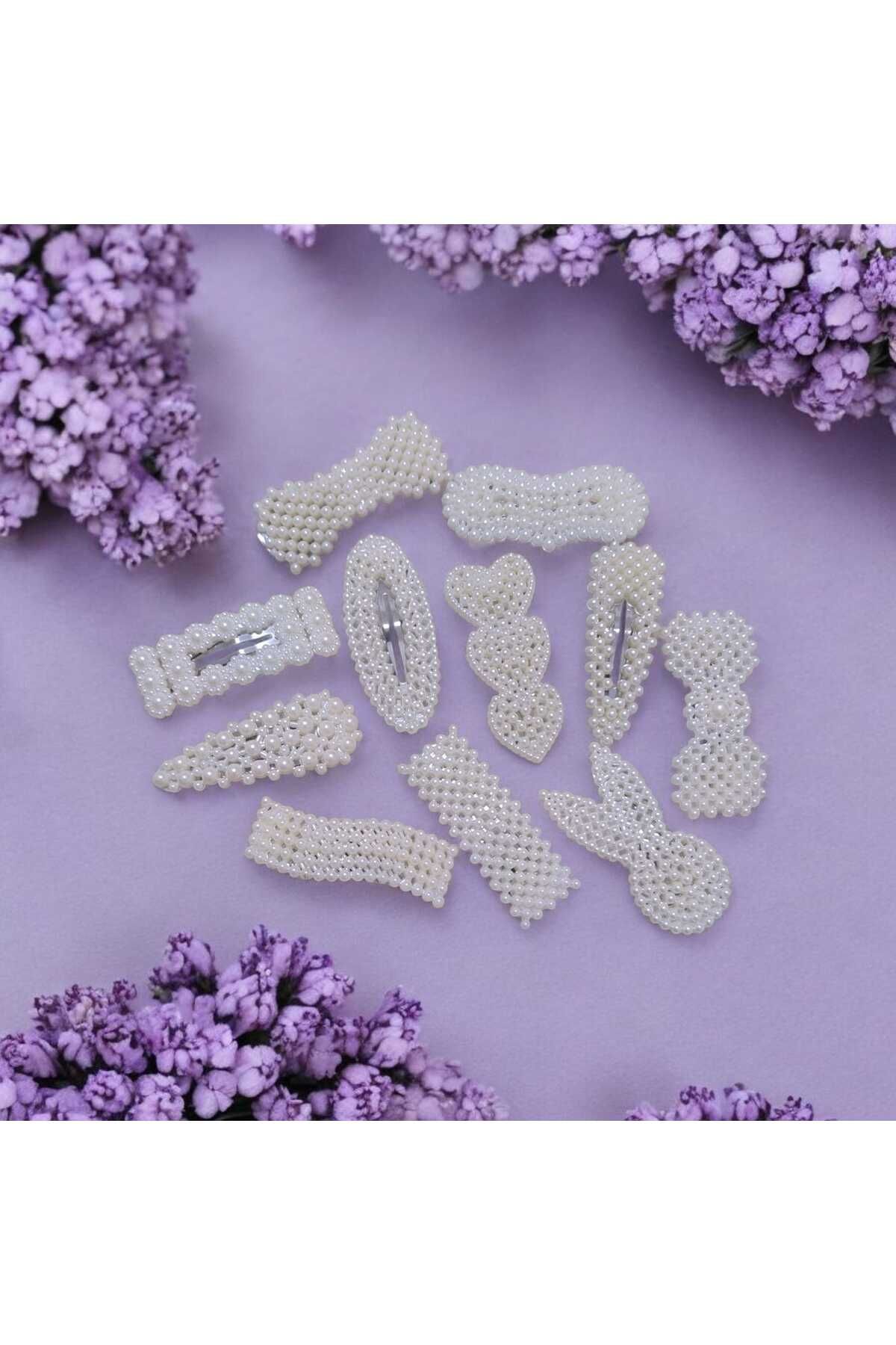 feyza collection Karışık 20’li İncili Çıtçıt Toka