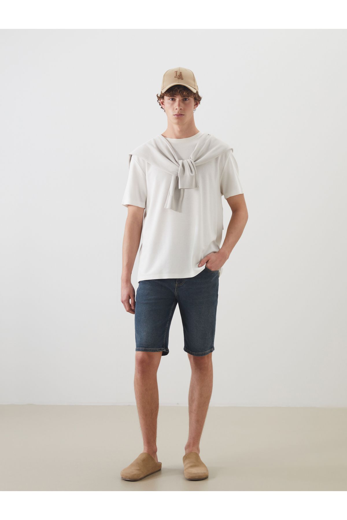 LC Waikiki-Ανδρικό τζιν σορτς Standard Fit 1