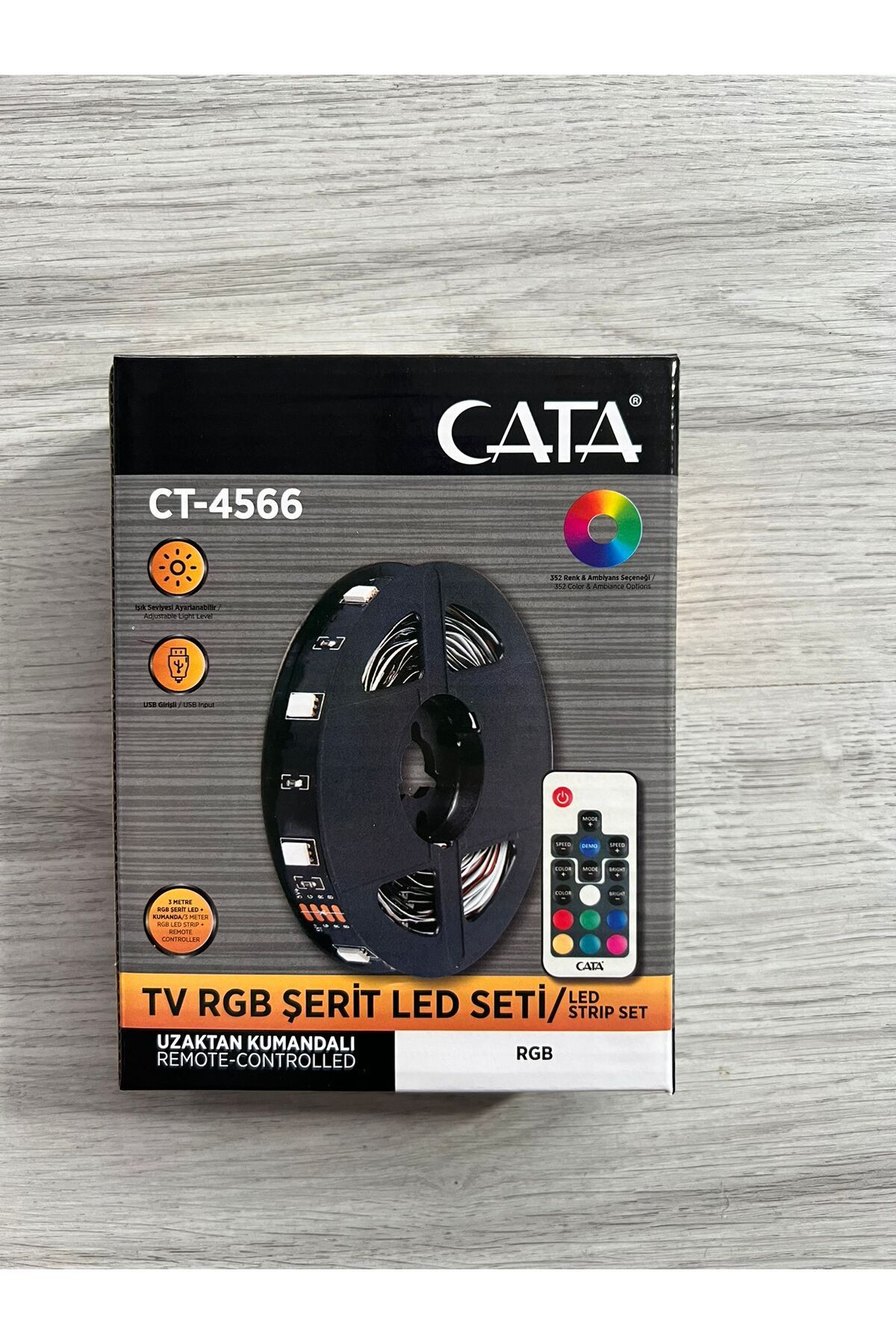 OKYANUSAYD 3 METRE KUMANDALI TV ARKASI USB BAĞLANTILI RGB KARIŞIK RENK LED SETİ HAZIR TAK ÇALIŞTIR