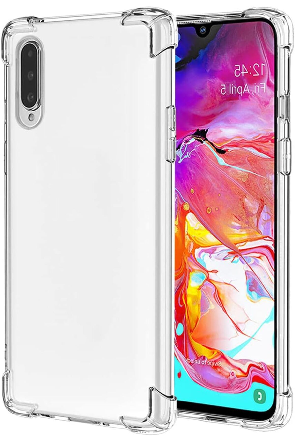 Ehr. Samsung Galaxy A70/A70s Uyumlu Darbe Önleyici Sararmaya Dayanıklı Airbag Korumalı Ultra Slim TPU Şef