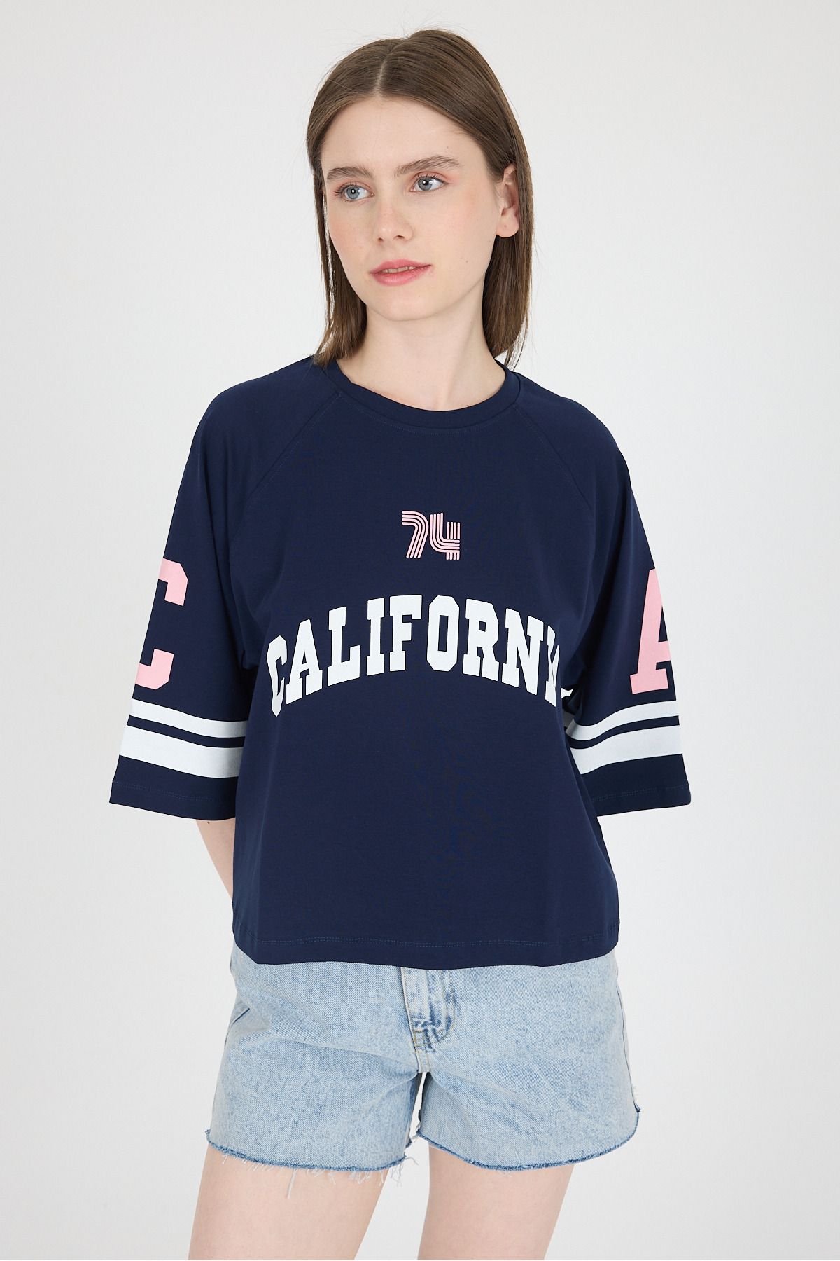 Rays Laci California Baskılı Oversize Tişört 6817