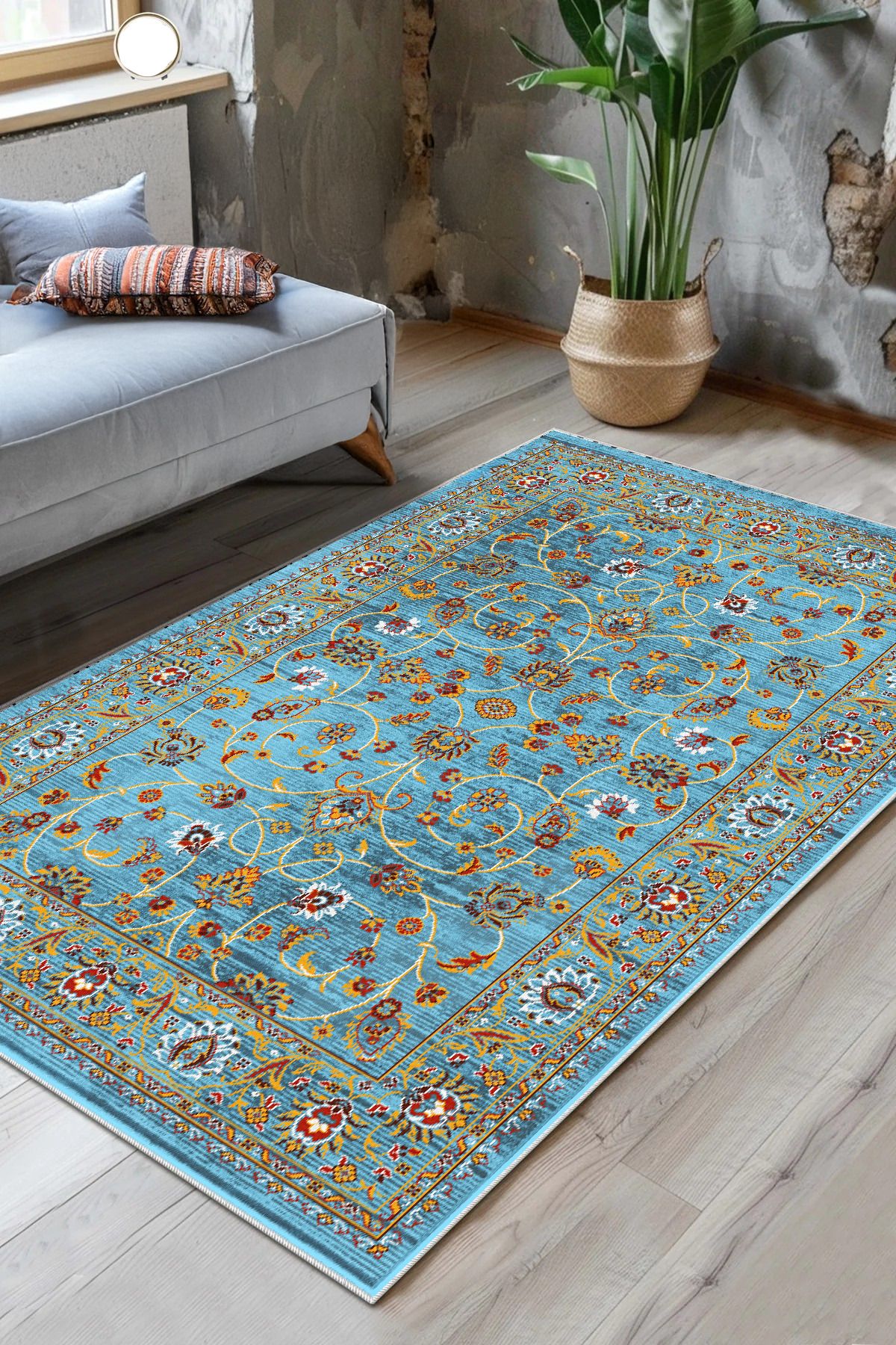 Halise Home Kaymaz Taban Yıkanabilir Kalın Dokulu Halı & Yolluk & Mutfak Halısı