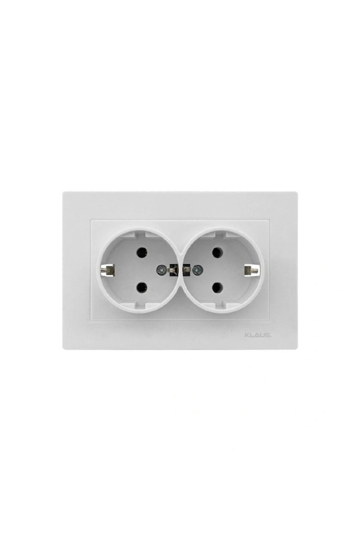 Klaus-Double Schuko Socket White 2