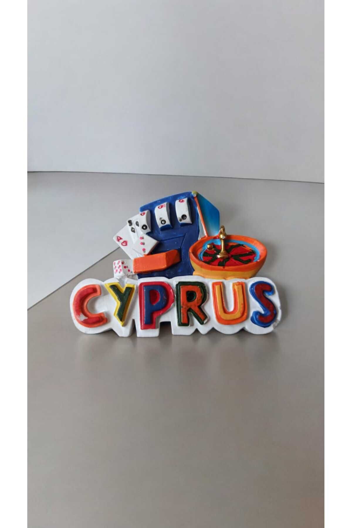 Hureggo CYPRUS & Kıbrıs desenli magnet buzdolabı süsü