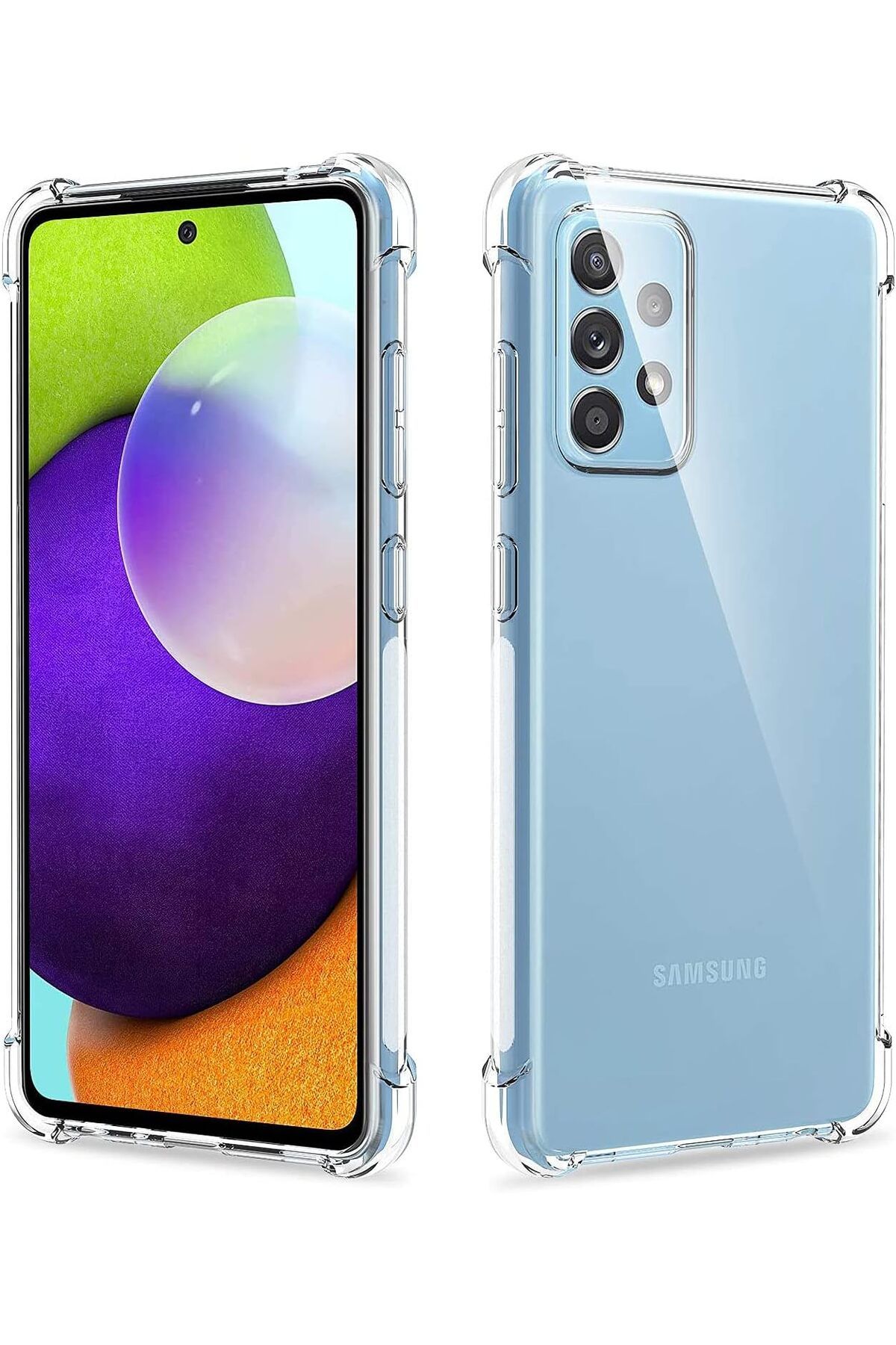 Ehr. Samsung Galaxy A53 Uyumlu Darbe Önleyici Sararmaya Dayanıklı Airbag Korumalı Ultra Slim TPU Şeffaf S