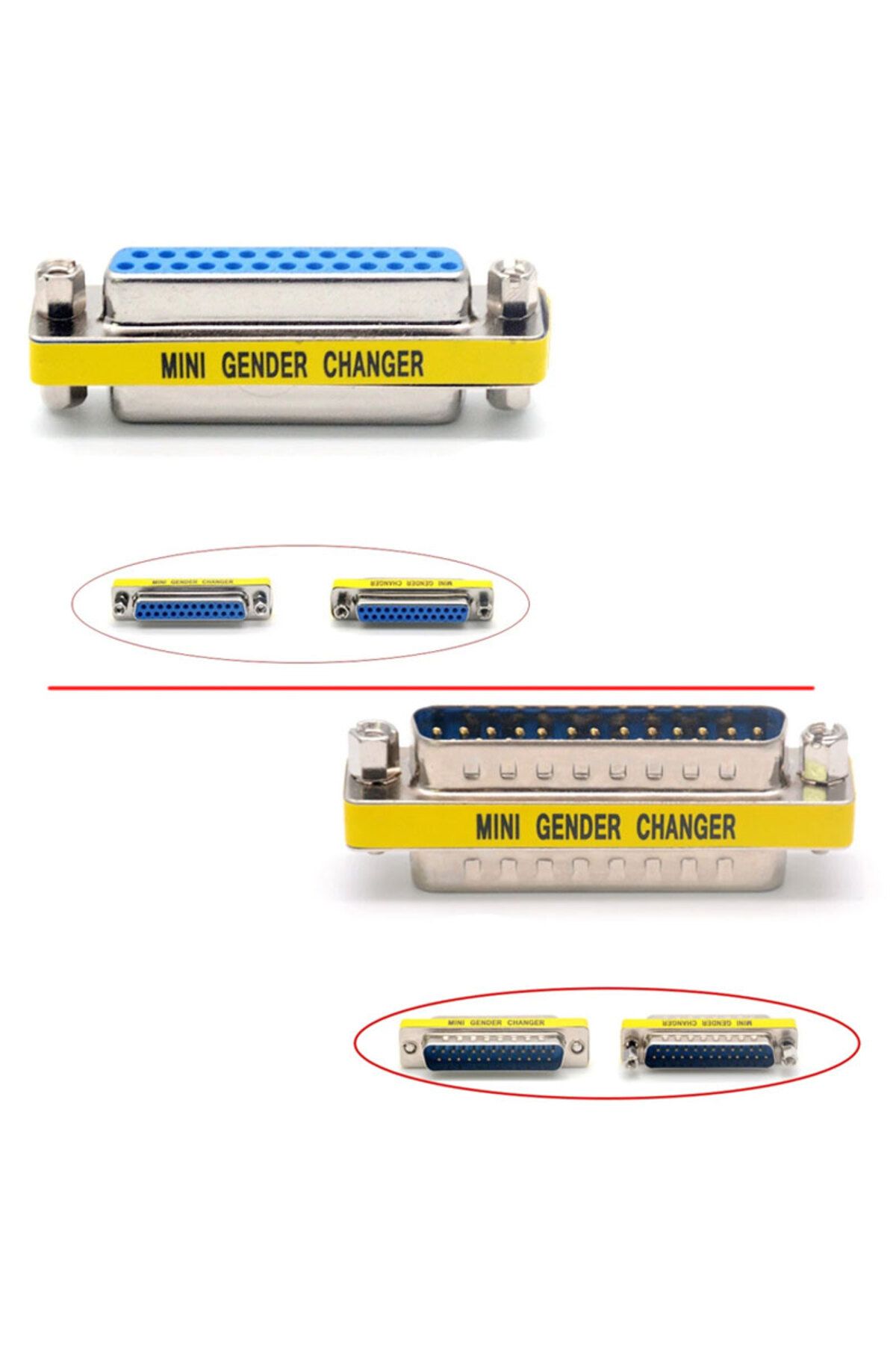 KEEPRO 25 pin LPT paralel port dişi dişi - erkek erkek çecirici 2'li set