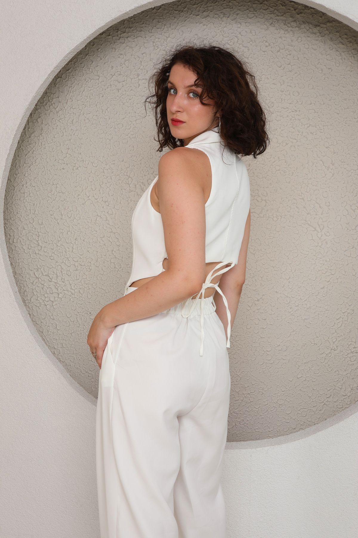 stcococix since 1990-Crop Blazer Vest and Trousers Suit 2