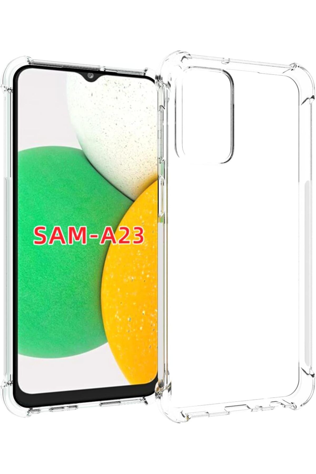 Ehr. Samsung Galaxy A23/M23 Uyumlu Darbe Önleyici Sararmaya Dayanıklı Airbag Korumalı Ultra Slim TPU Şeff