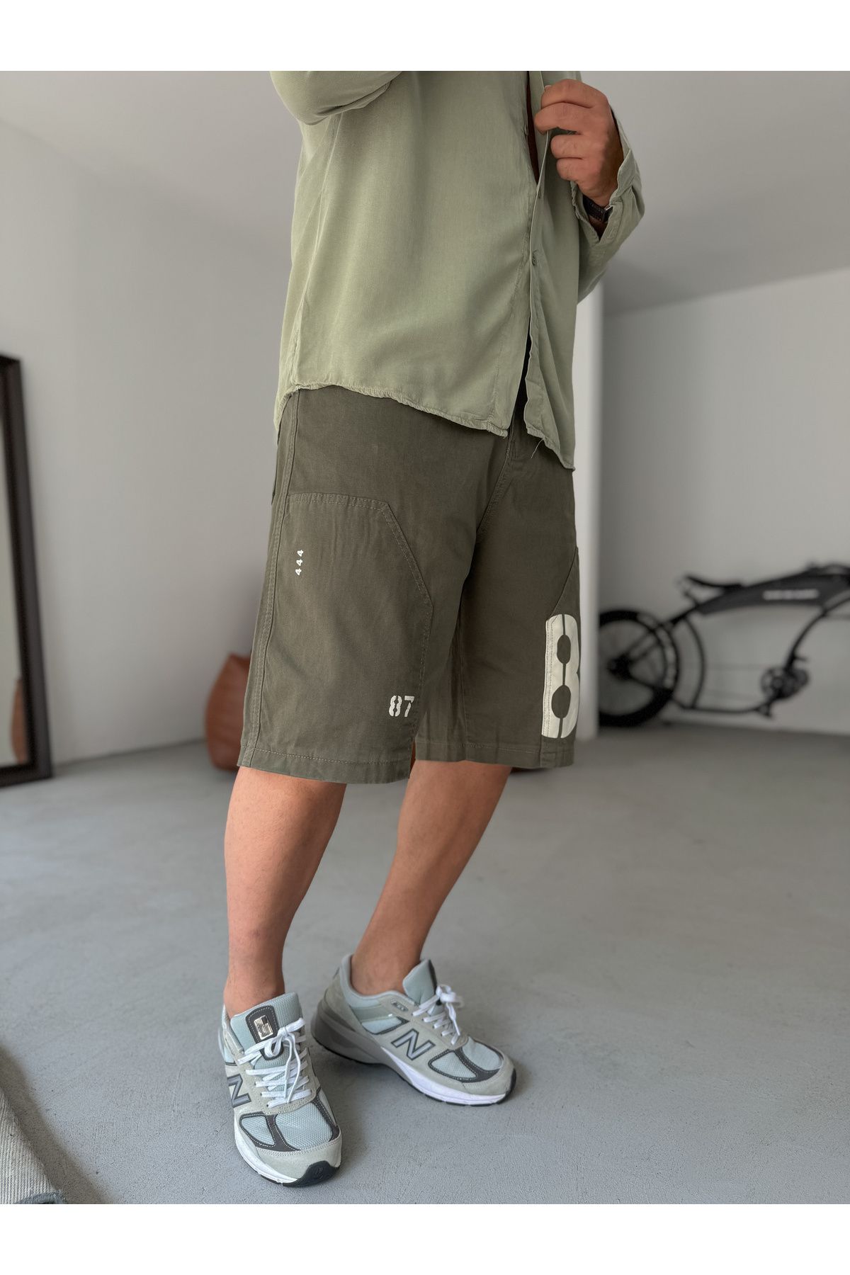 BYBASICMAN-Khaki 85 Printed Shorts C-2437 3