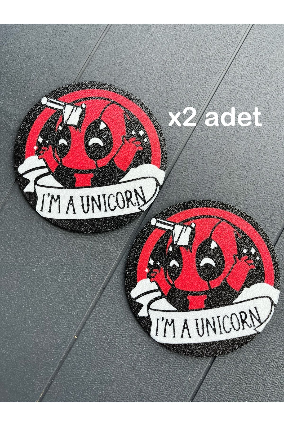 3dvibeswithmerve Deadpool I am a unicorn Bardak Altlığı