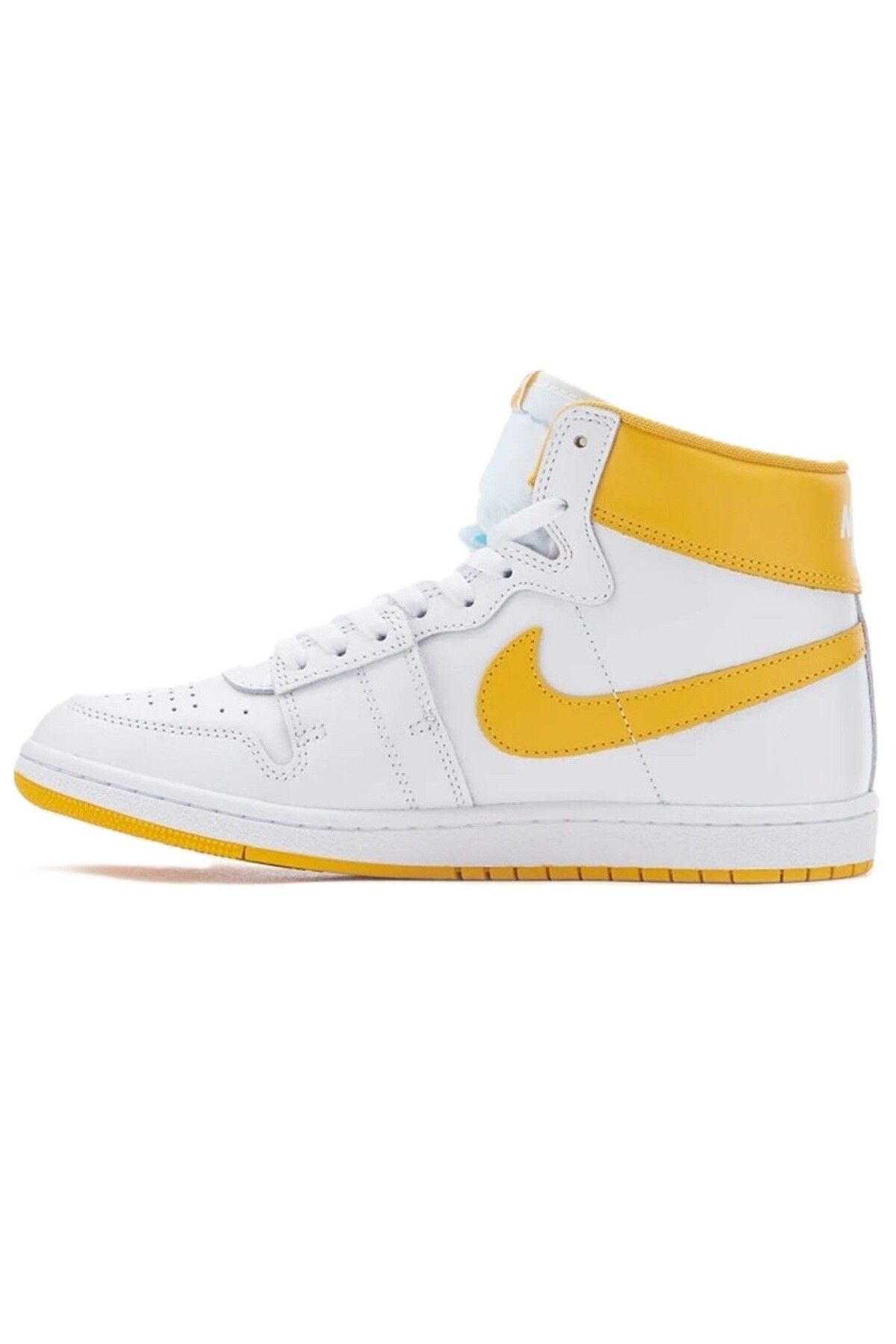Nike Air Jordan Air Ship'University Gold'Leather Unisex Sneaker Hakiki Deri Unisex Günlük Spor Ayakk