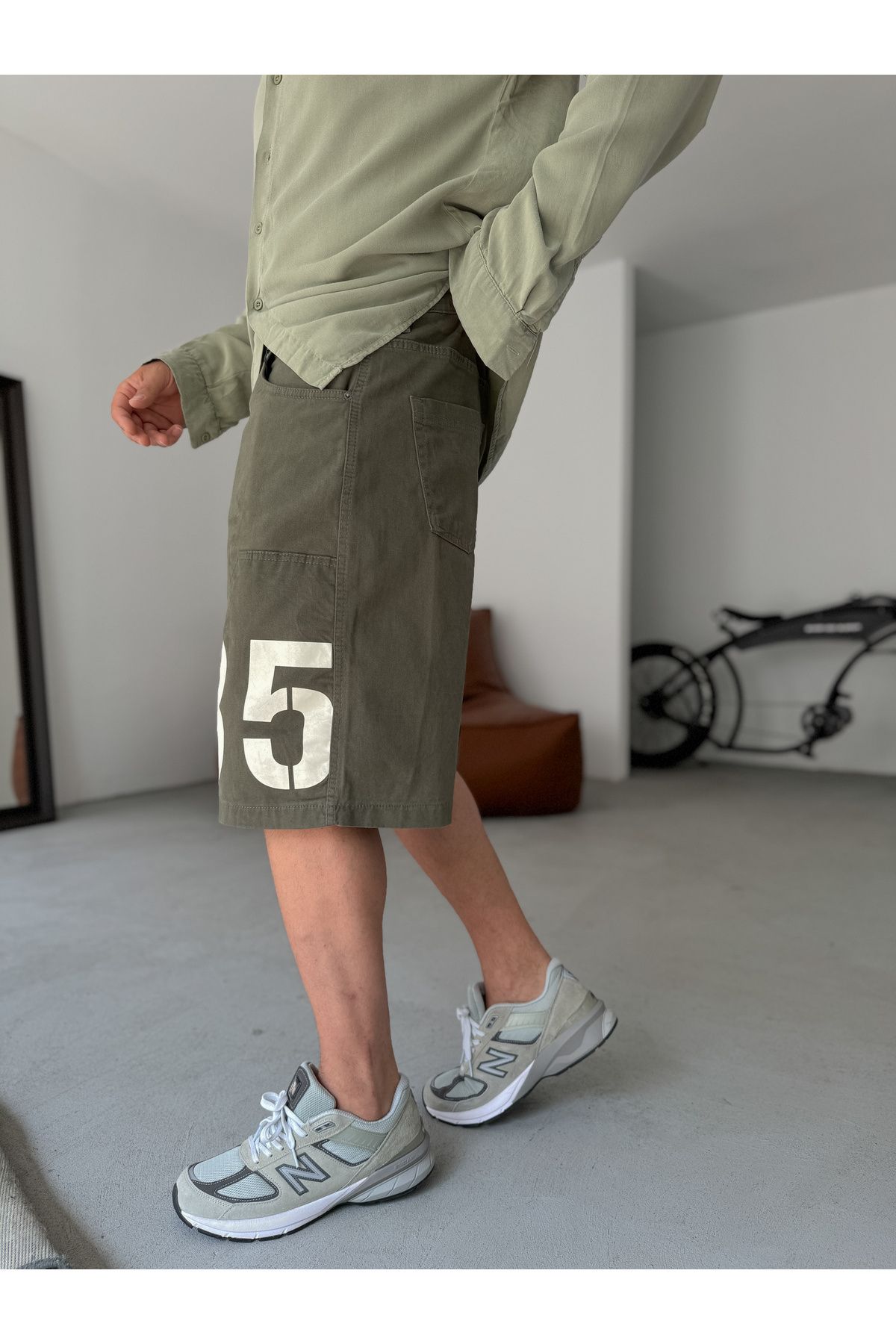 BYBASICMAN-Khaki 85 Printed Shorts C-2437 5