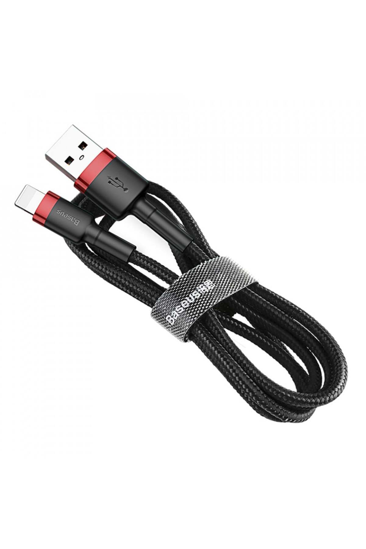 Baseus-Usb To Lightning Data Cable 2.4a, 1m - Cafule (CALKLF-B19) - Red Black 4