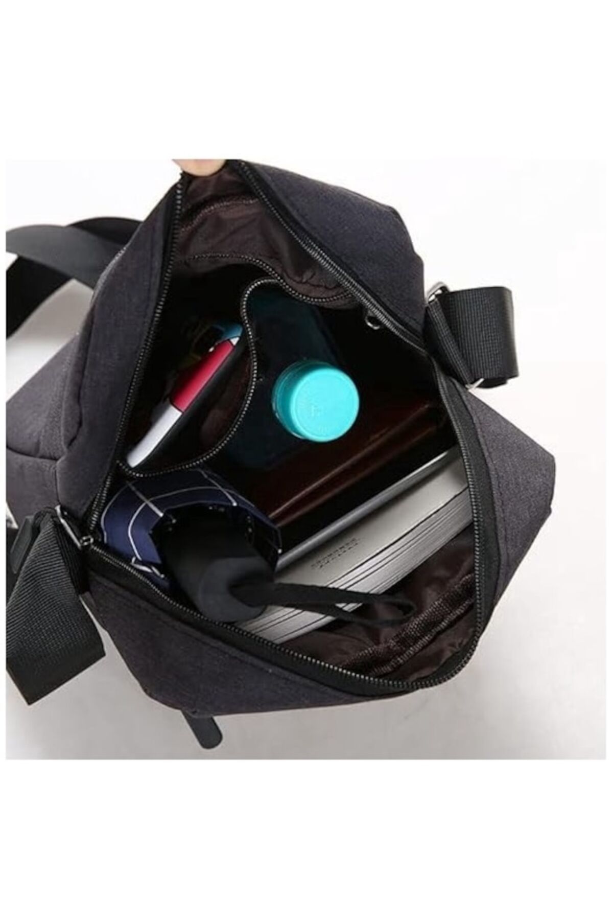 dalimag-Crossbody Bag for Men with 3 External Pockets and 2 Internal, Adjustable Strap, 20 X 24 cm, Black 3